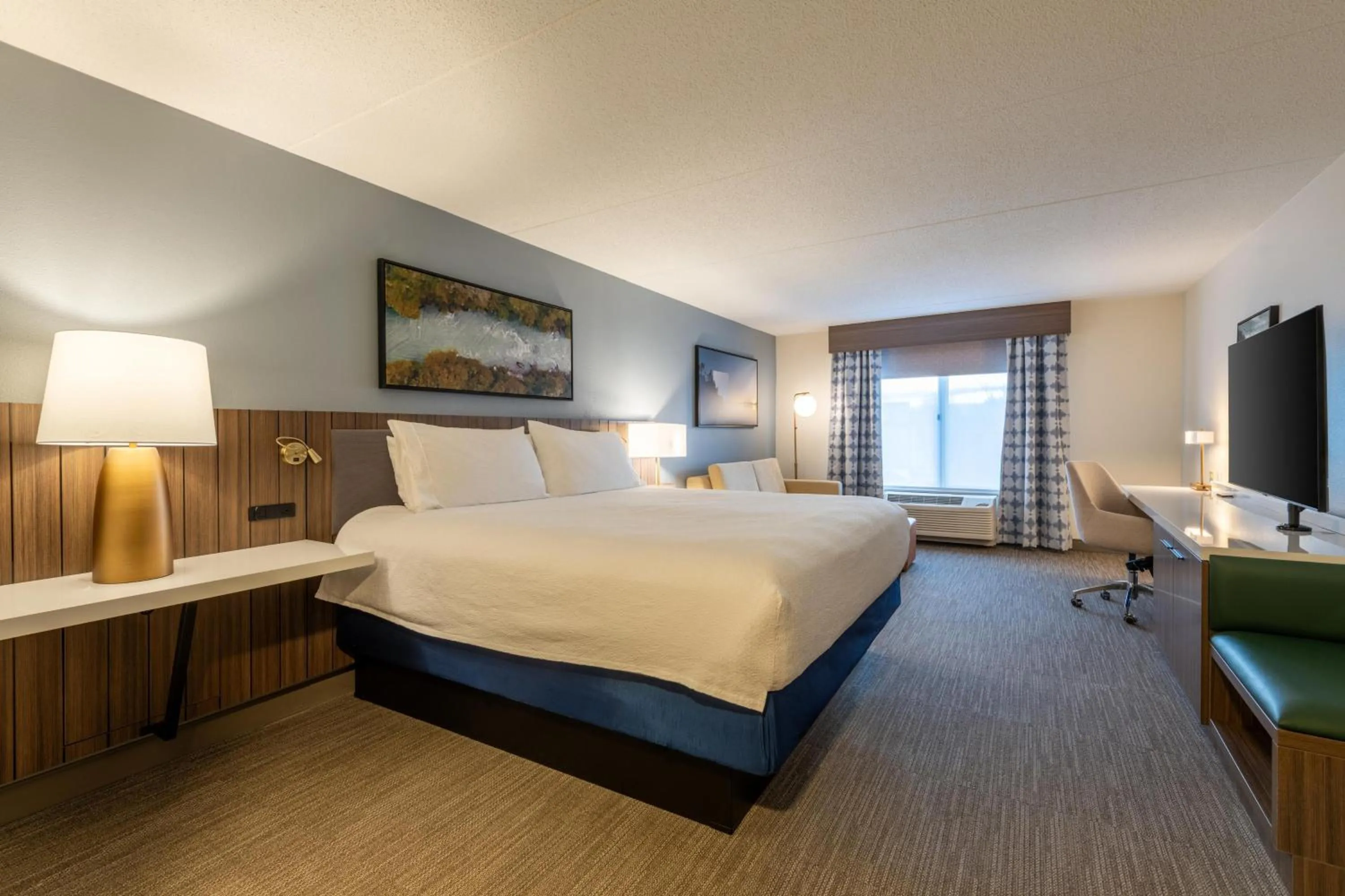 Living room, Bed in Hilton Garden Inn Auburn Riverwatch