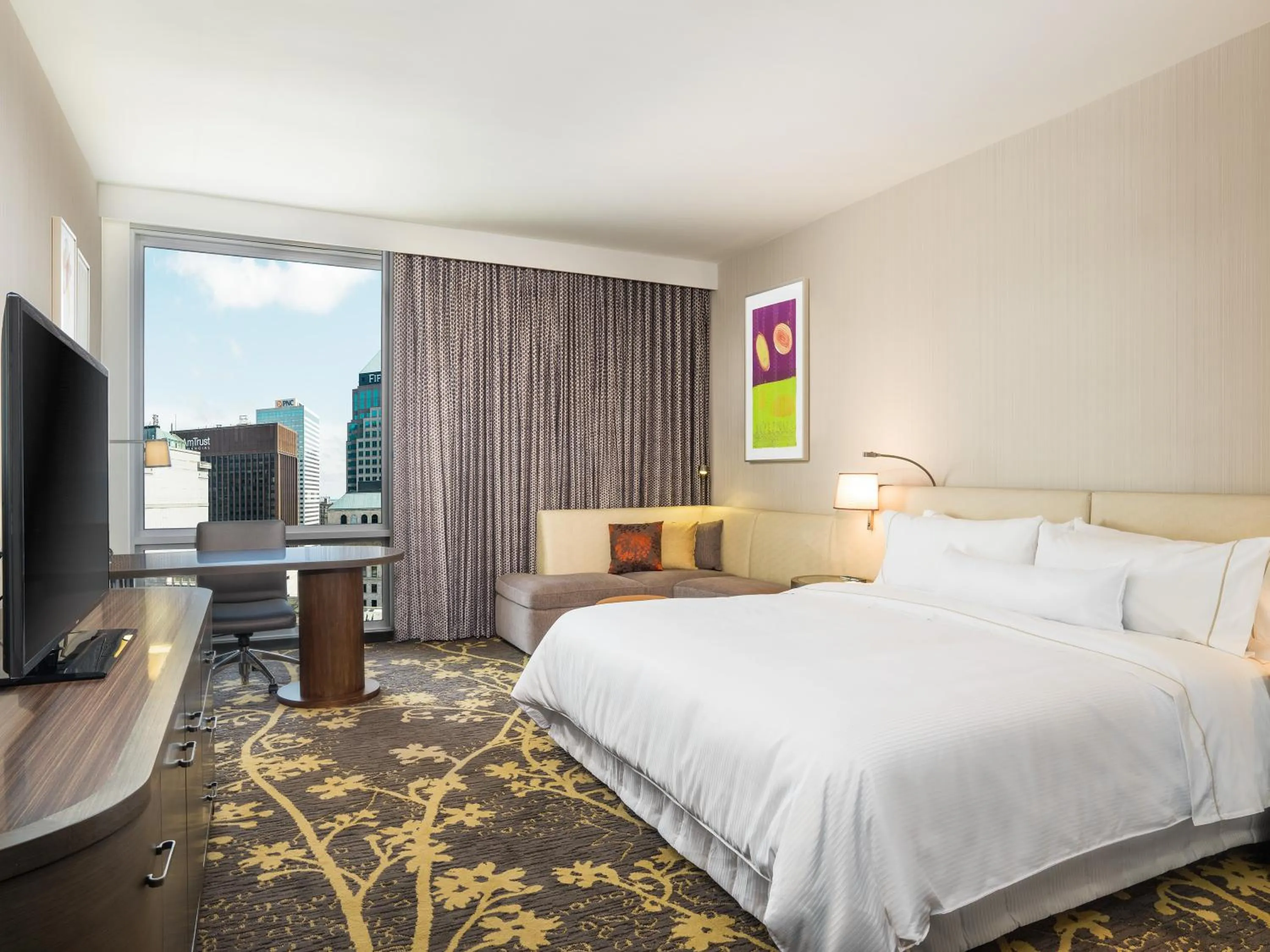 Property building, Bed in The Westin Cleveland Downtown