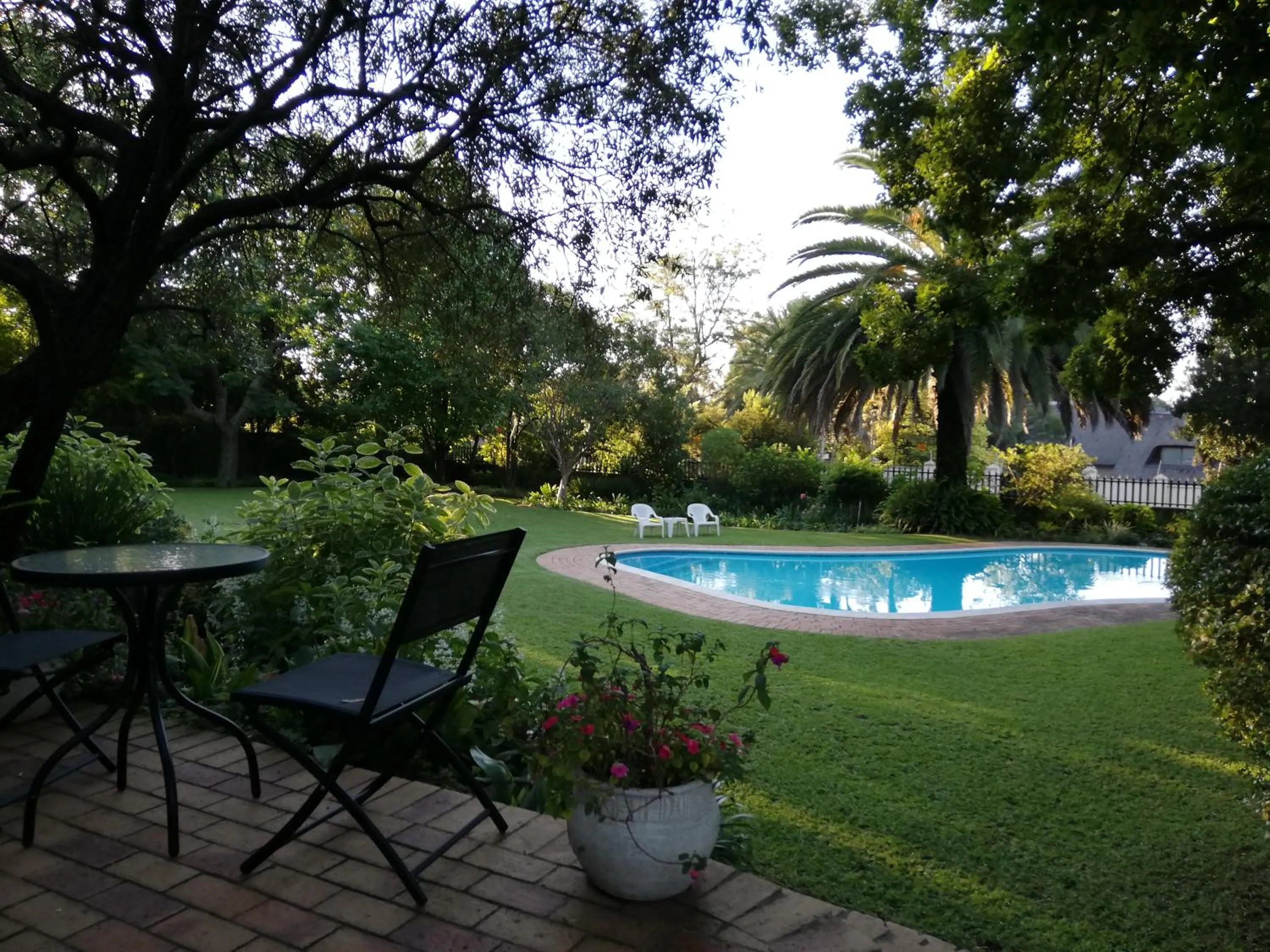 Pool view in Tiree B&B