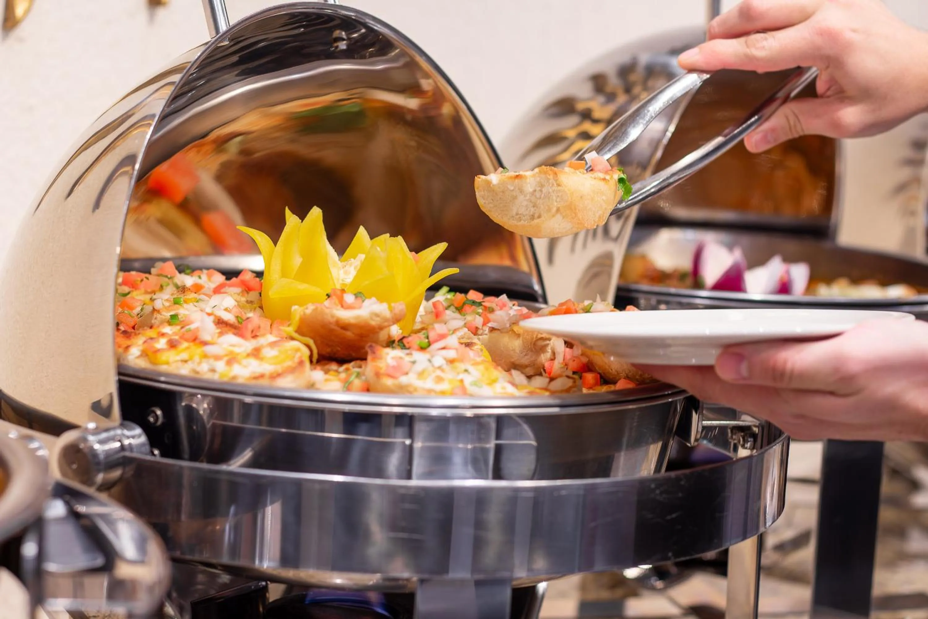 Buffet breakfast in Hotel Guadalajara Plaza Expo