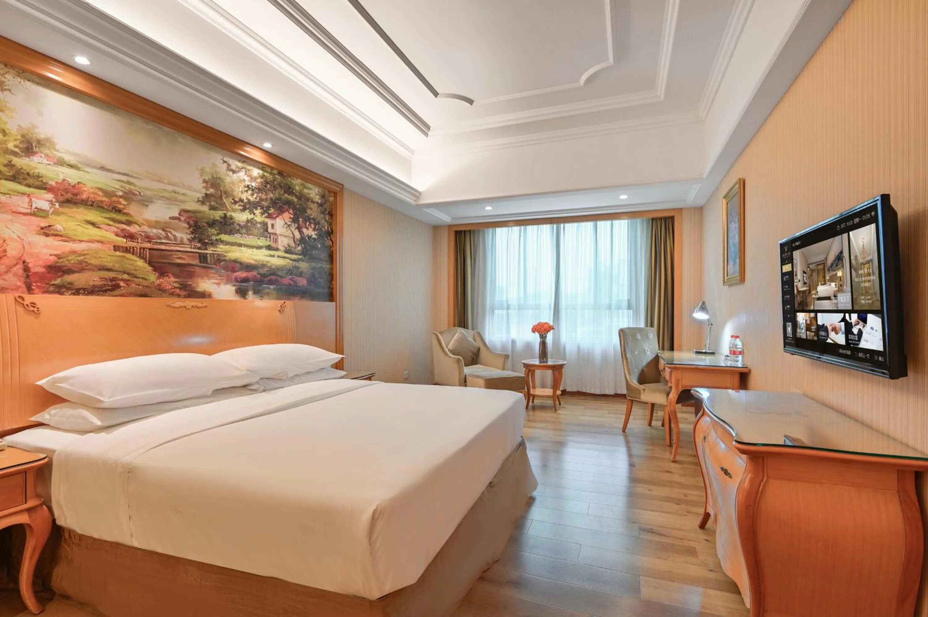 Bedroom, Bed in Vienna International Hotel Guangzhou Baiyun International Conference Center