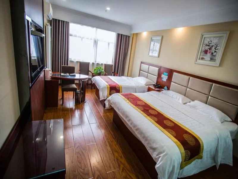 Bed in GreenTree Inn Jiangsu Huai’an Hexia Acient Town Zhou Enlai Memorial Hall Express Hotel