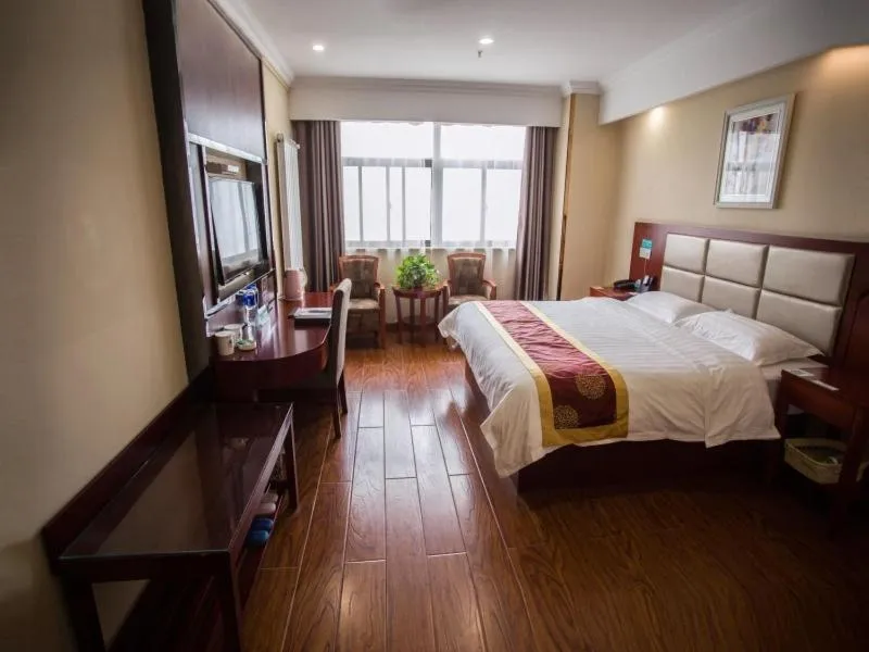Bed in GreenTree Inn Jiangsu Huai’an Hexia Acient Town Zhou Enlai Memorial Hall Express Hotel