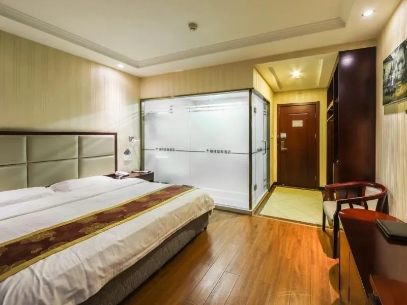 Bed in GreenTree Inn HeNan ZhengZhou Wanda Hanghai Middle Road Business Hotel