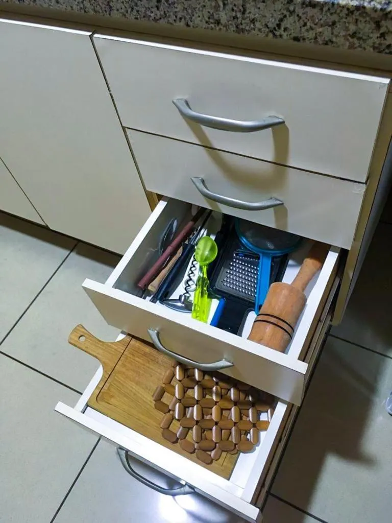 Kitchen or kitchenette in Apartamento Em Andar Alto com Vista Mar Meireles