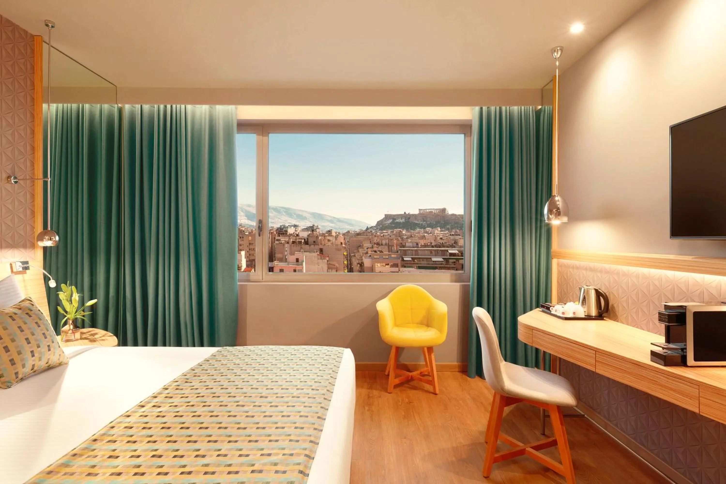 Bed in Zeus Wyndham Grand Athens