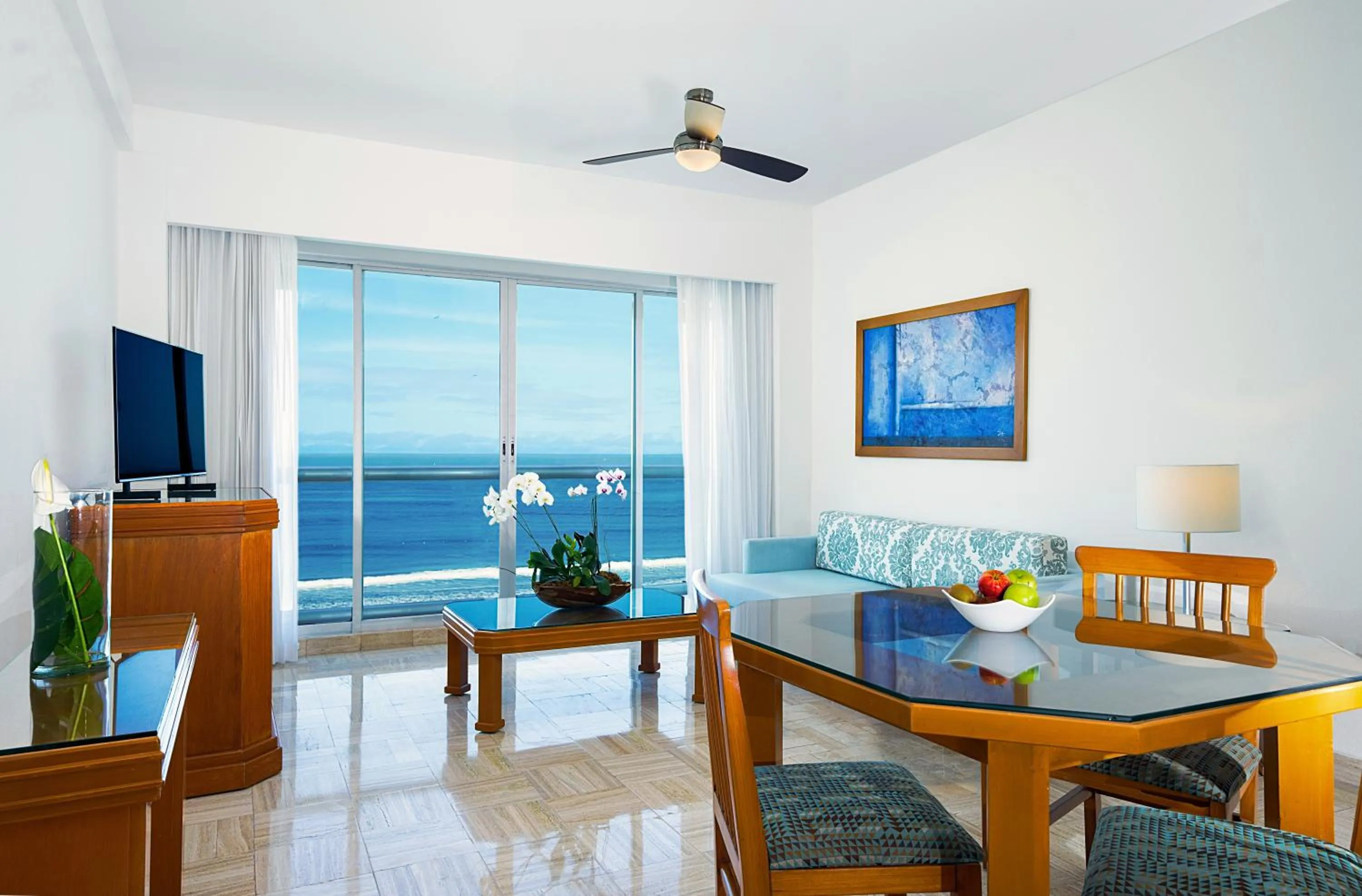 Living room in Ocean Breeze Nuevo Vallarta