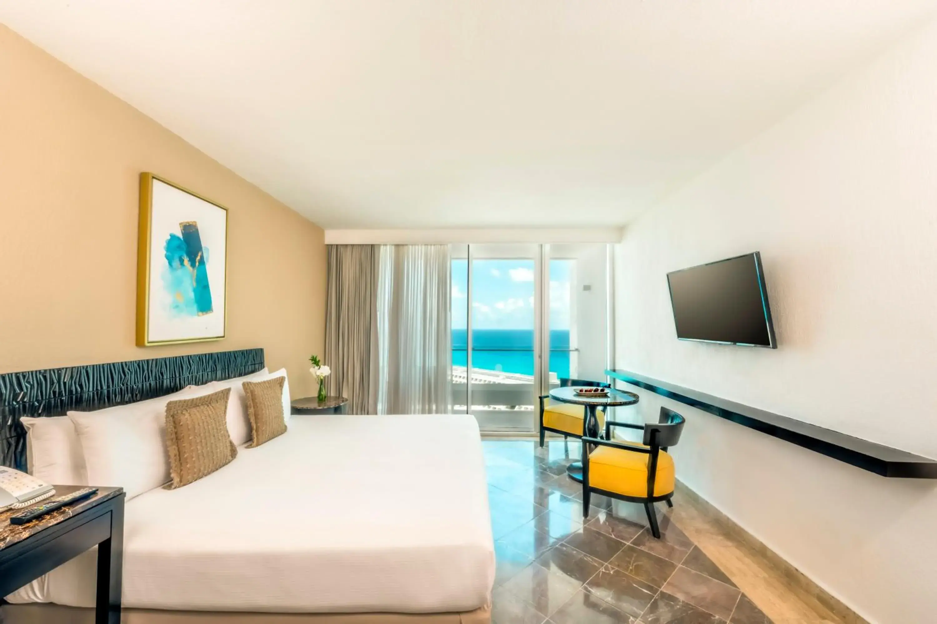 Standard Room 1 King Bed with Partial Ocean View - single occupancy in Krystal Grand Cancun All Inclusive Standard Room 1 King Bed with Partial Ocean View - single occupancy in Krystal Grand Cancun All Inclusive