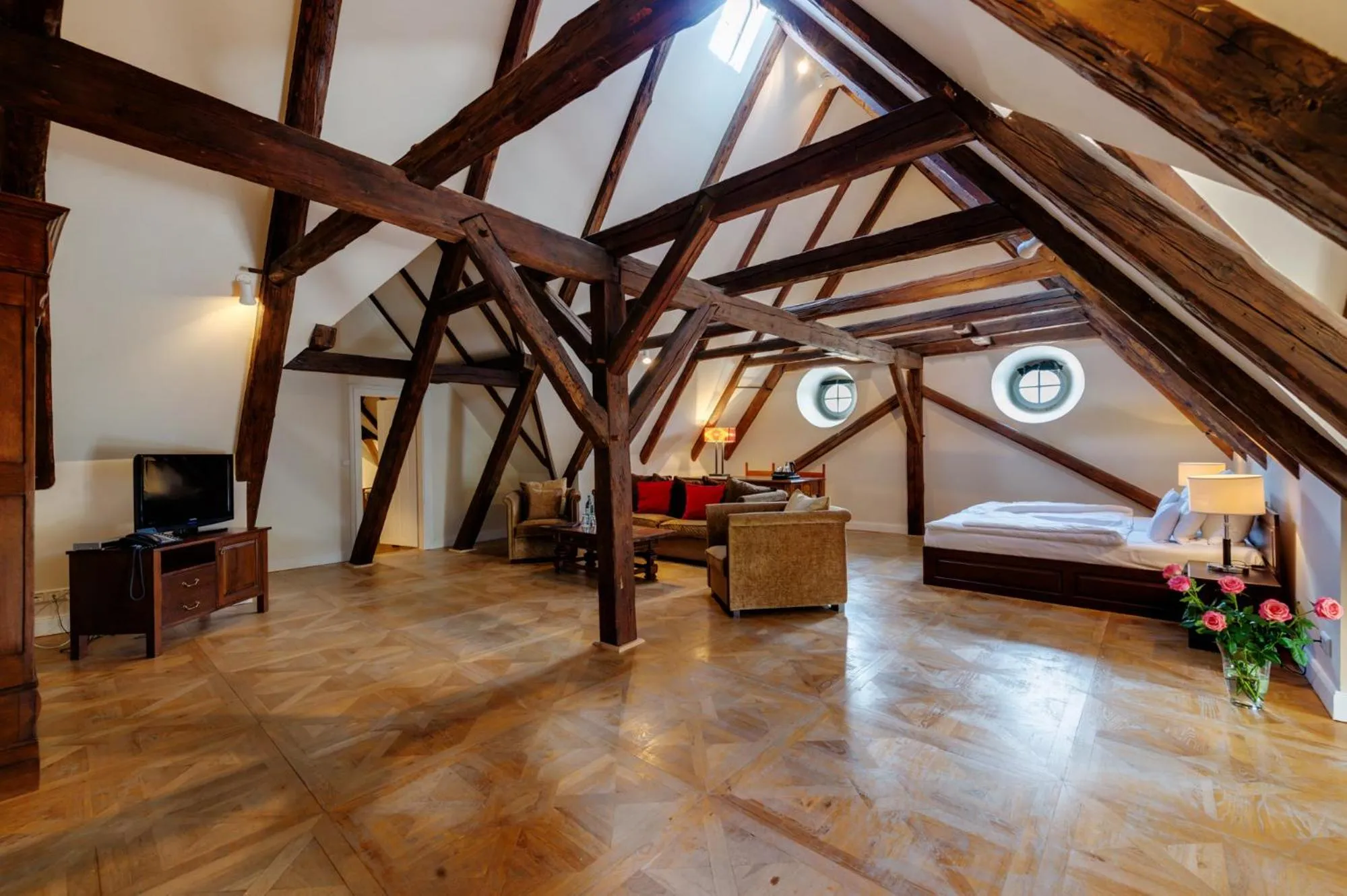 Living room, Bed in Schloss Purschenstein