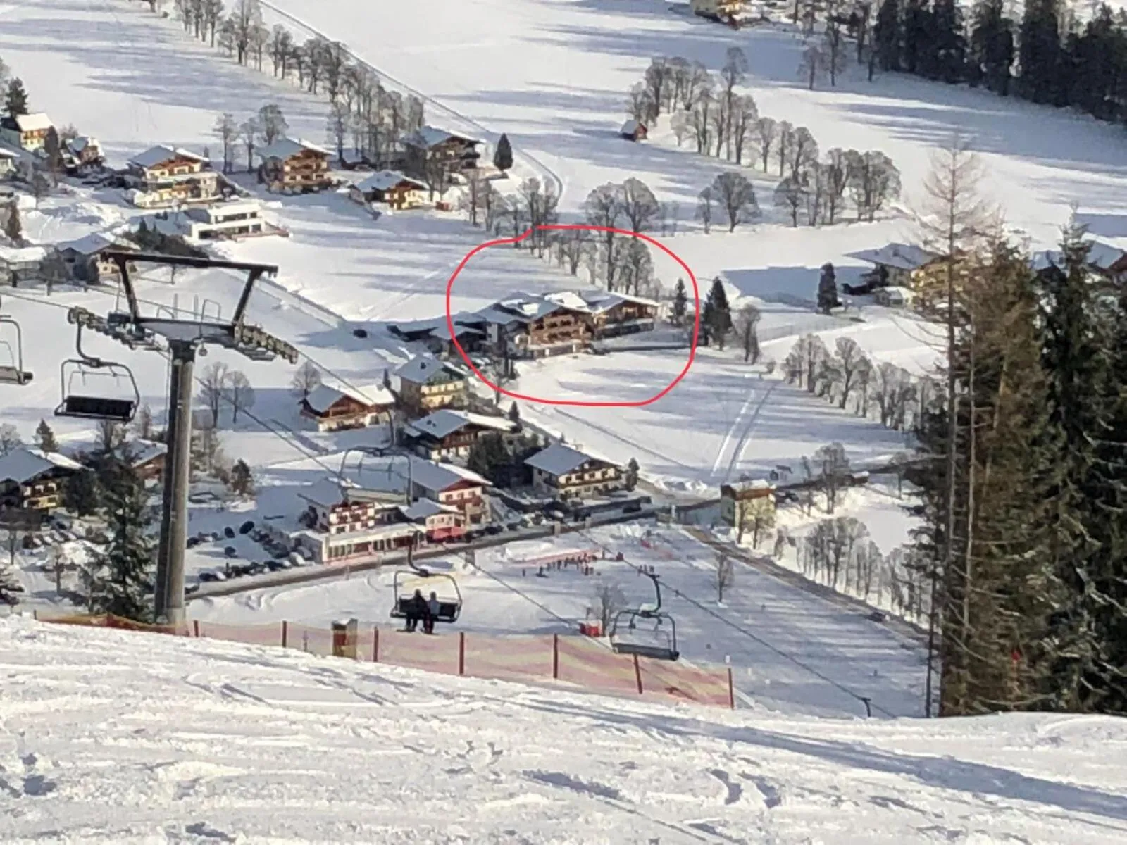 Bird's eye view in Landhaus Ramsau