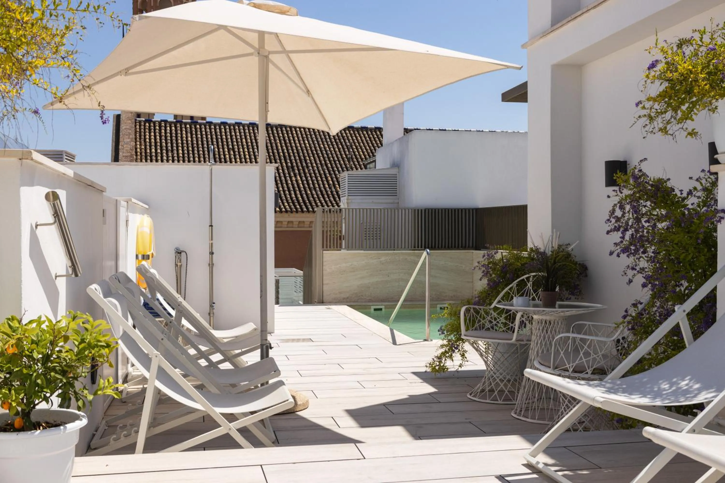 Pool view in Hotel Amadeus Sevilla