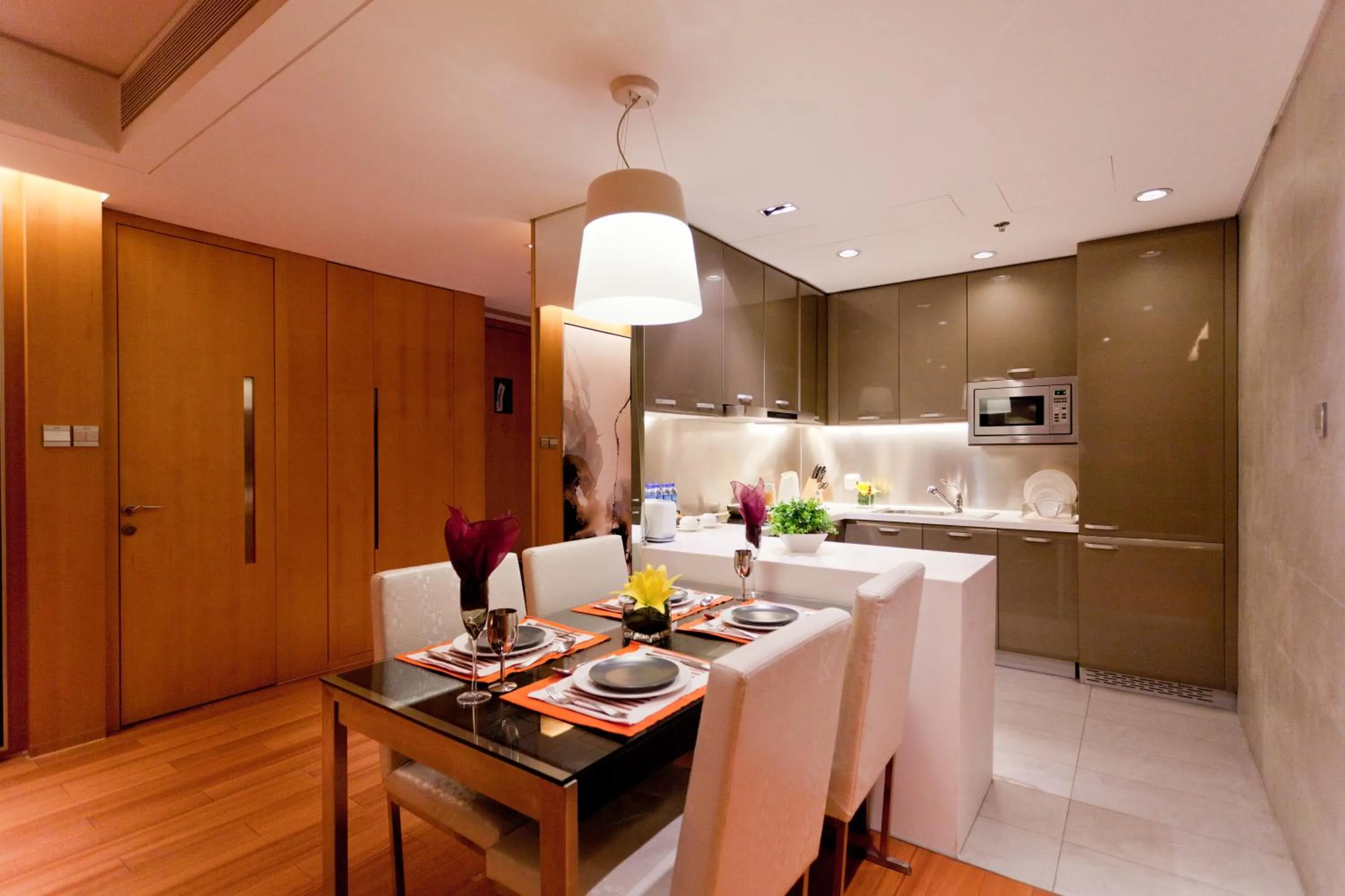 Dining area in Ascott Raffles City Beijing