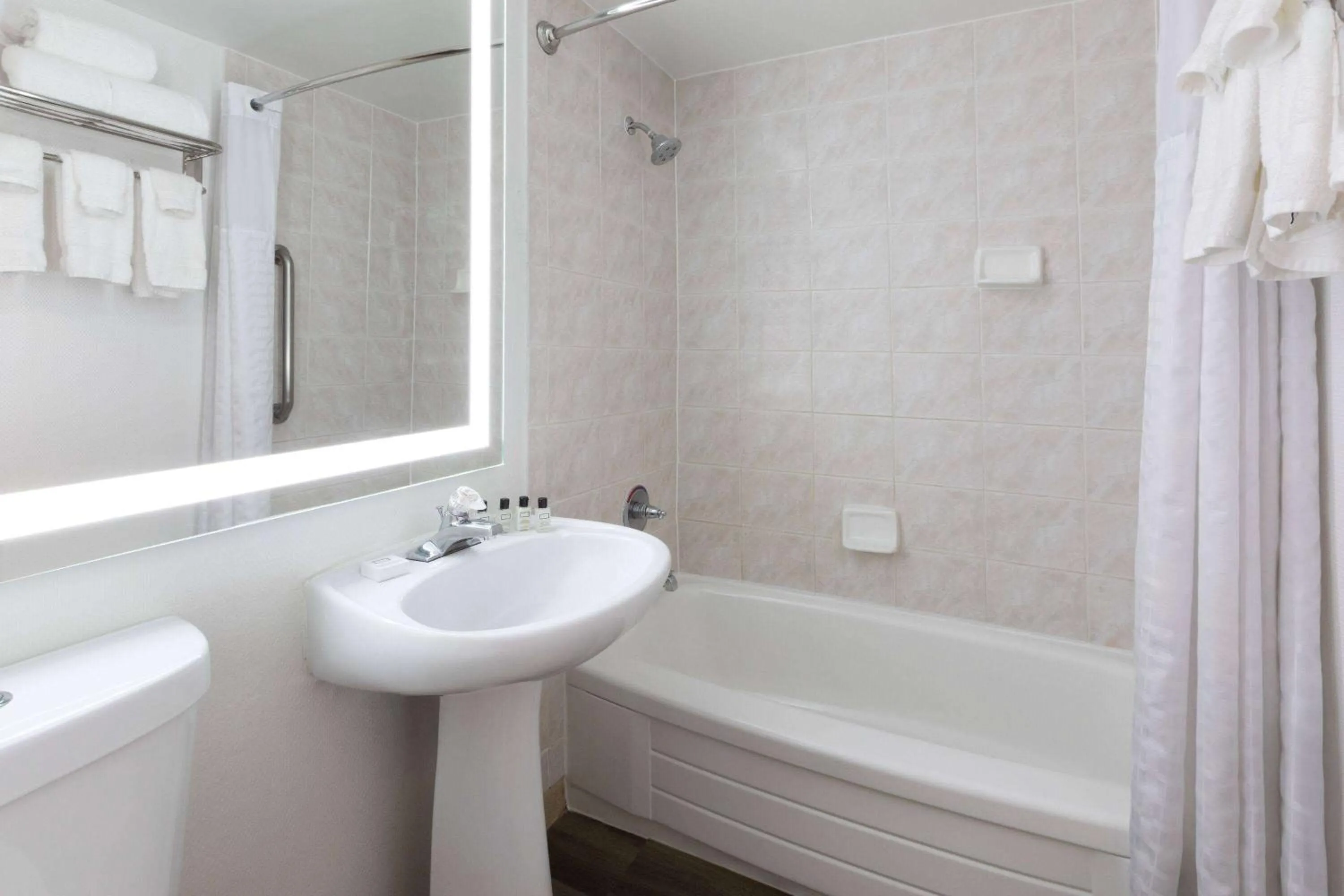 Bathroom in Wyndham Garden Norfolk Downtown