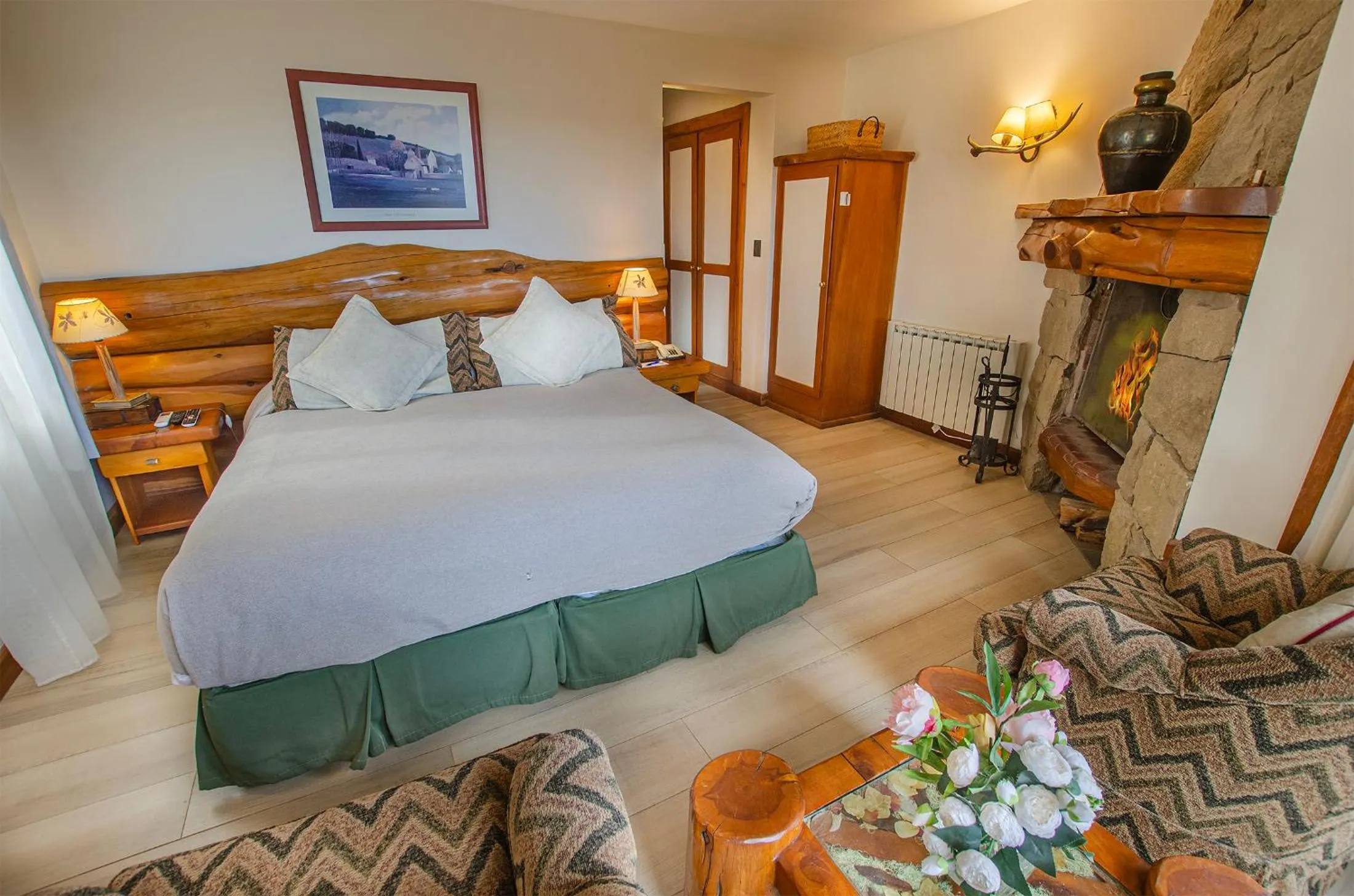 Bed in Nido del Cóndor Hotel & Spa