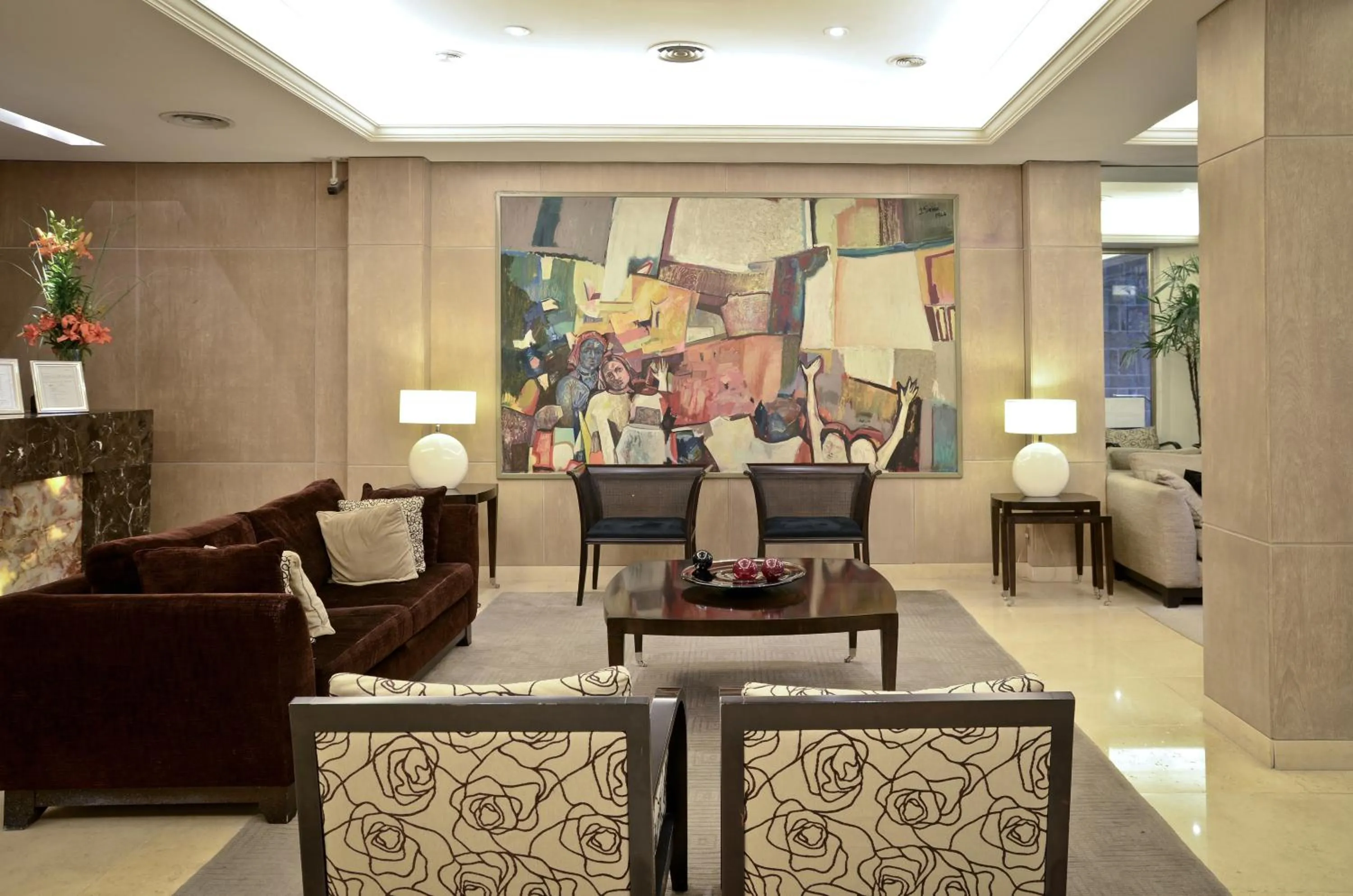 Lobby or reception in Hotel Iruña