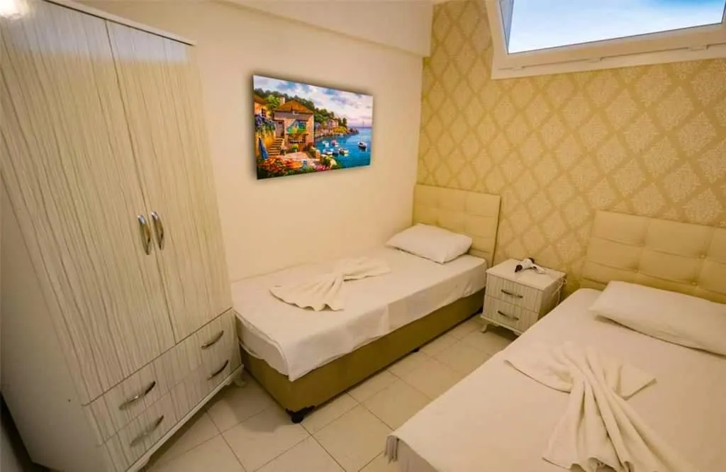Bed in Zeytindali Apart Hotel