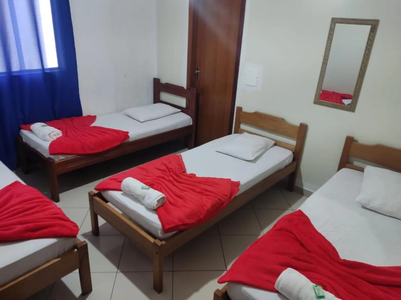 Bed in Hotel São Luiz