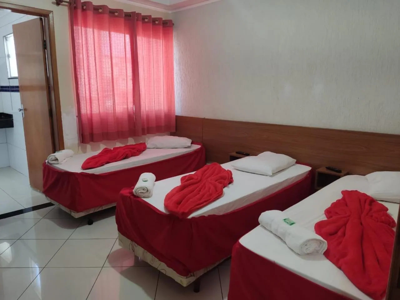 Bed in Hotel São Luiz