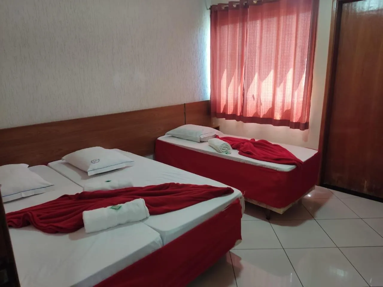 Bed in Hotel São Luiz