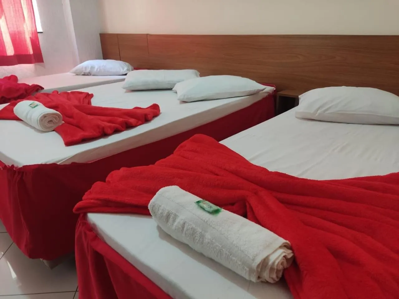 Bed in Hotel São Luiz