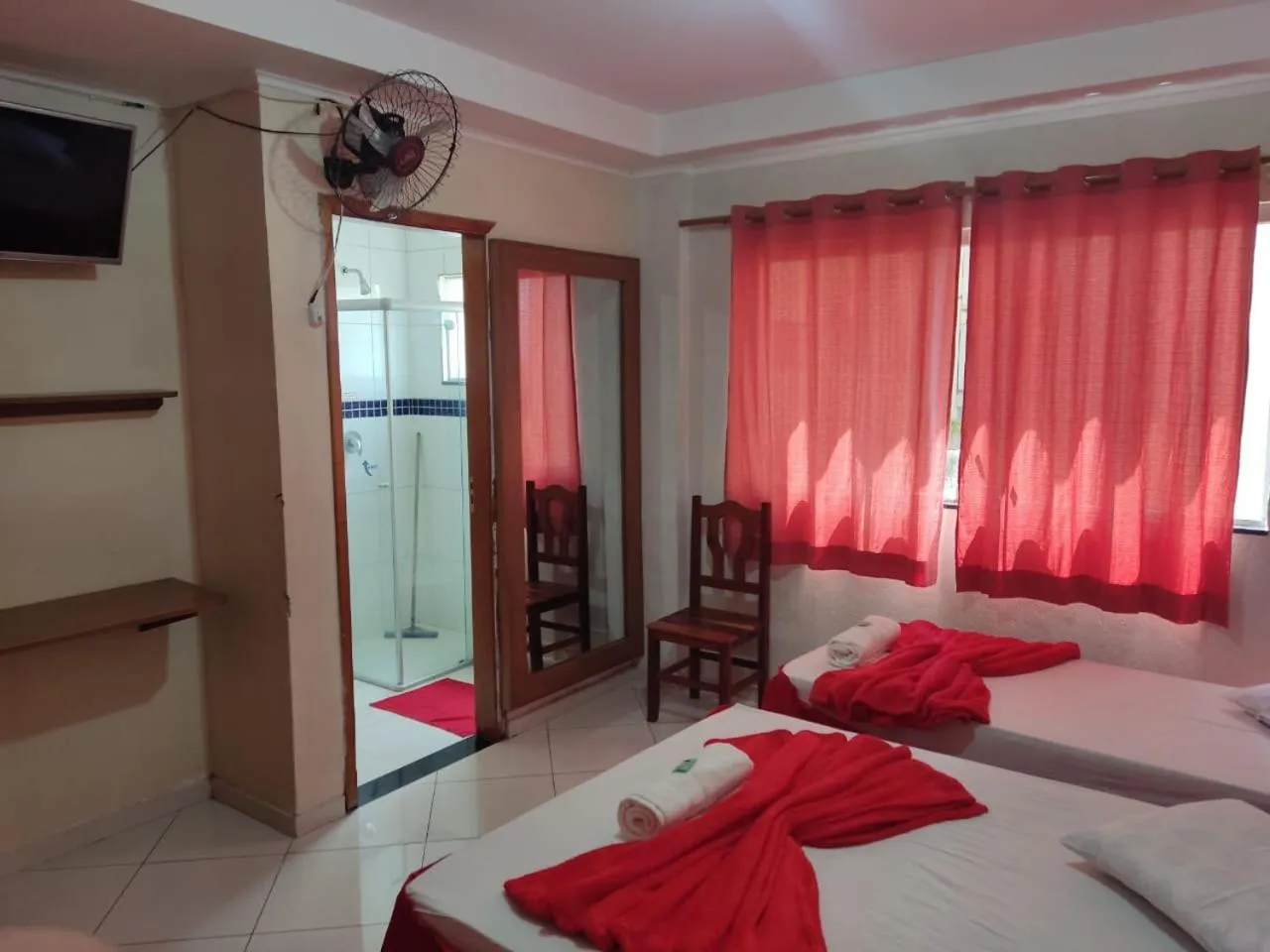 Bed in Hotel São Luiz