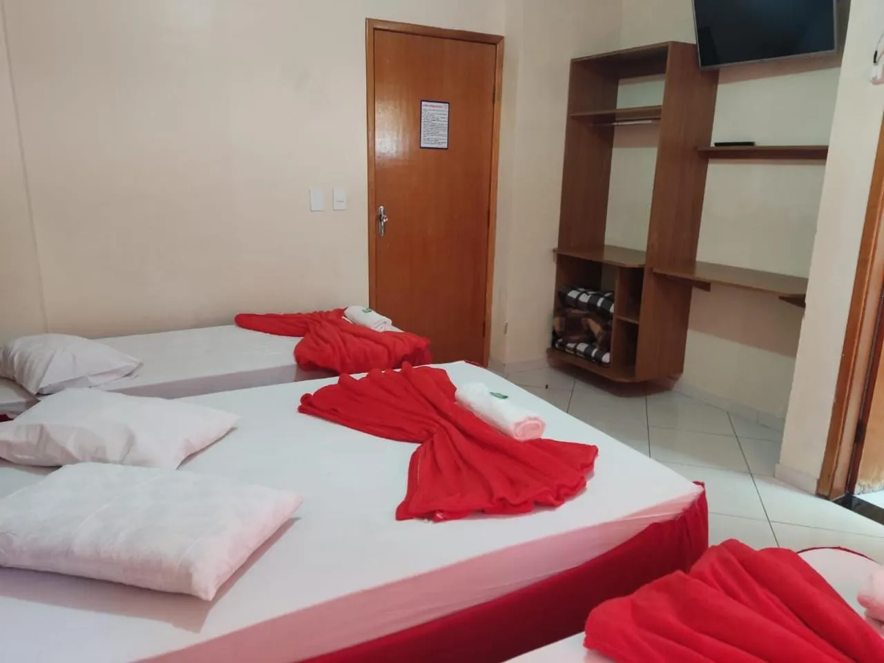 Bed in Hotel São Luiz