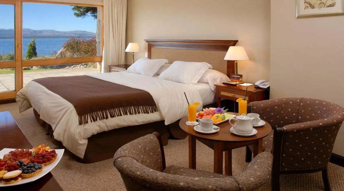 Property building, Bed in Cacique Inacayal Lake Hotel & Spa