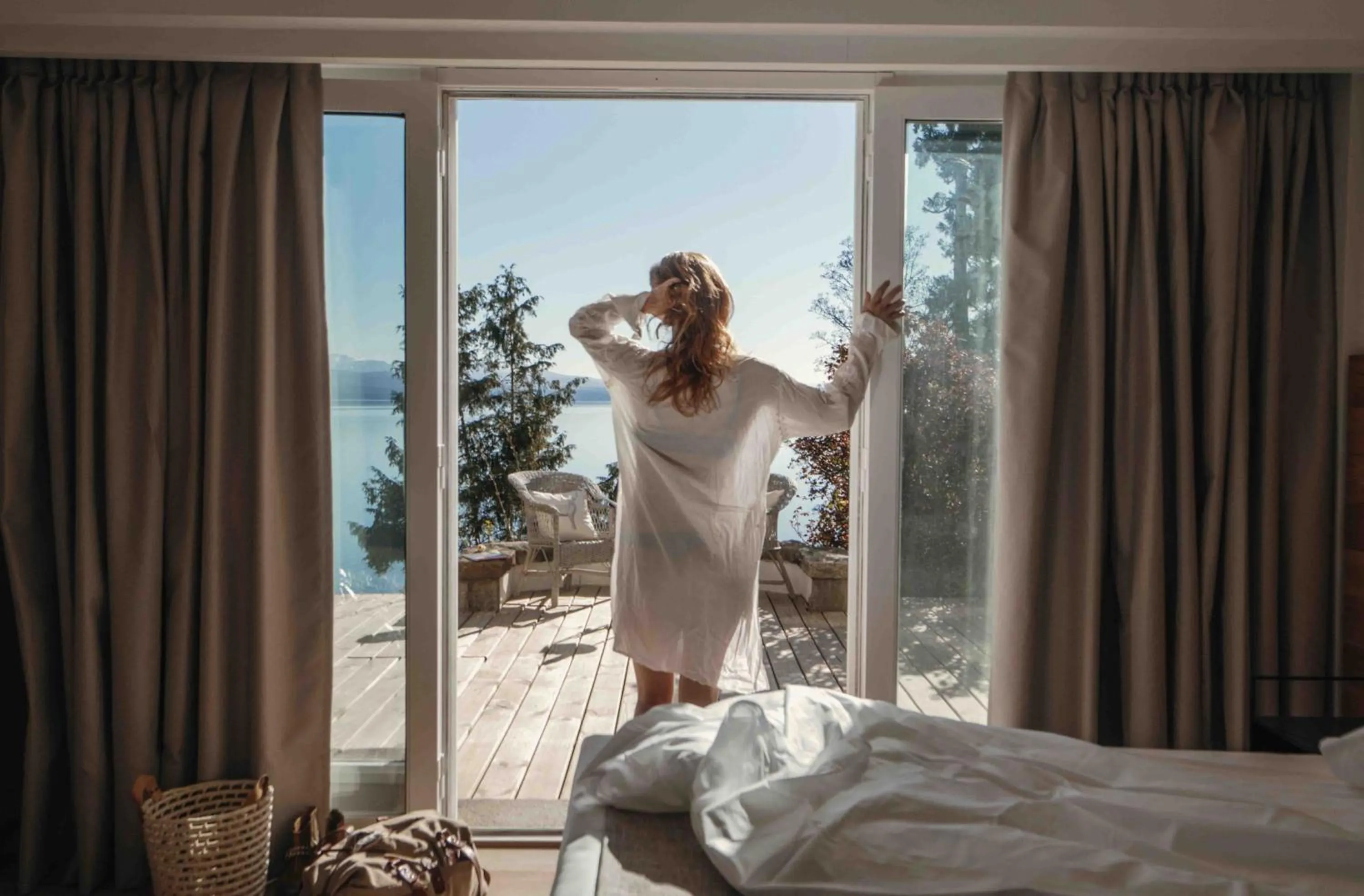 Bed in La Cascada Casa Patagónica by DON