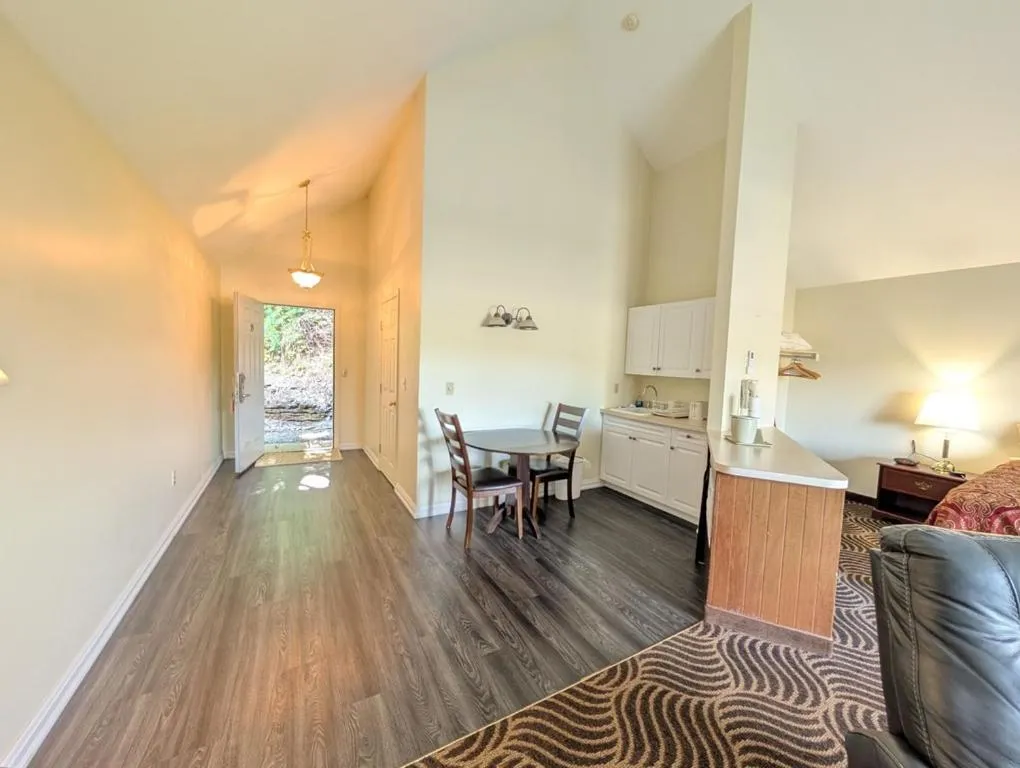 Kitchen or kitchenette in The Falls Motel - 2 Mi to " Watkins Glen State Park, Seneca Lake " AND 4 Mi to Watkins Glen International Track " The Glen "