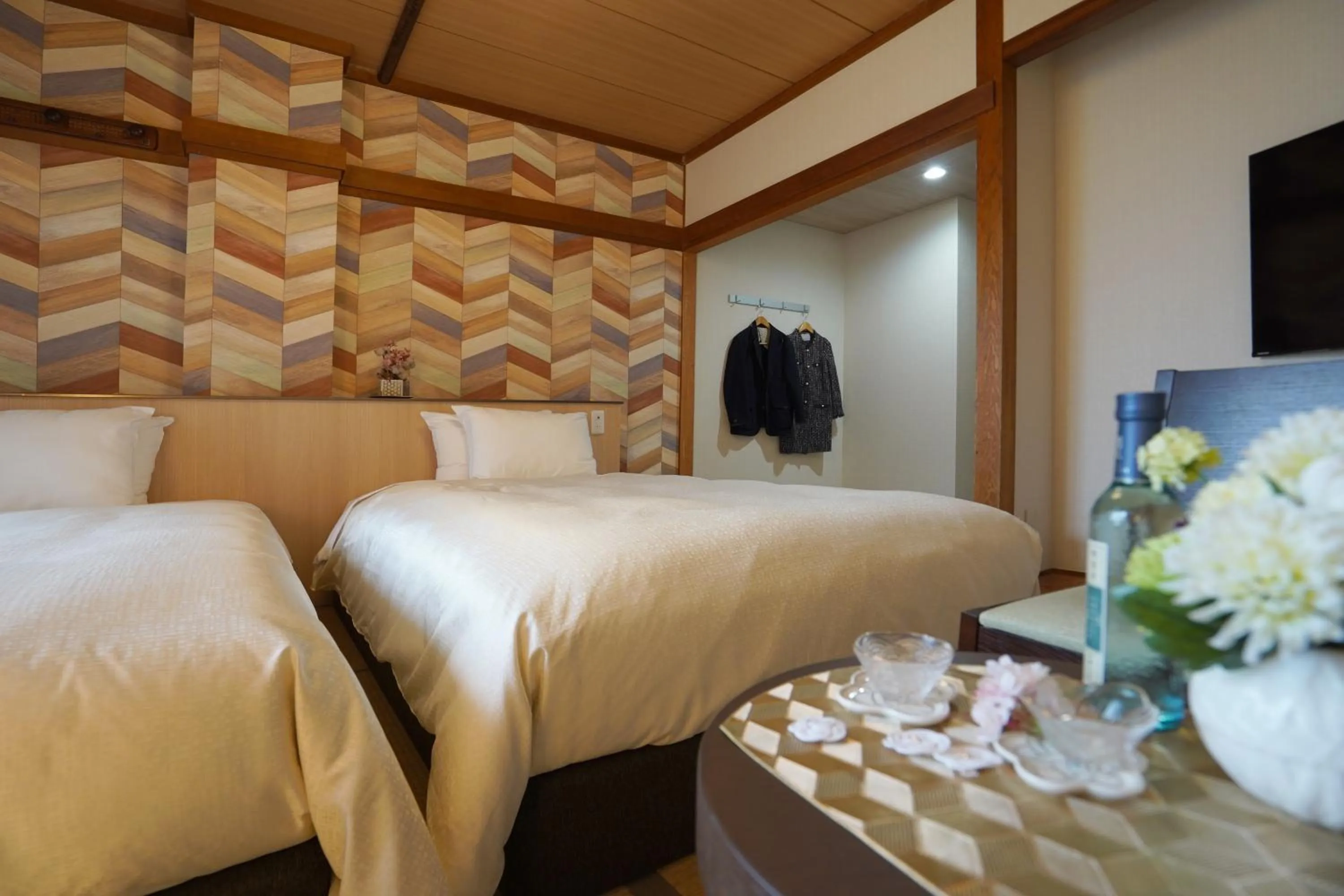 Bed in Hotel New Gaea Iizuka