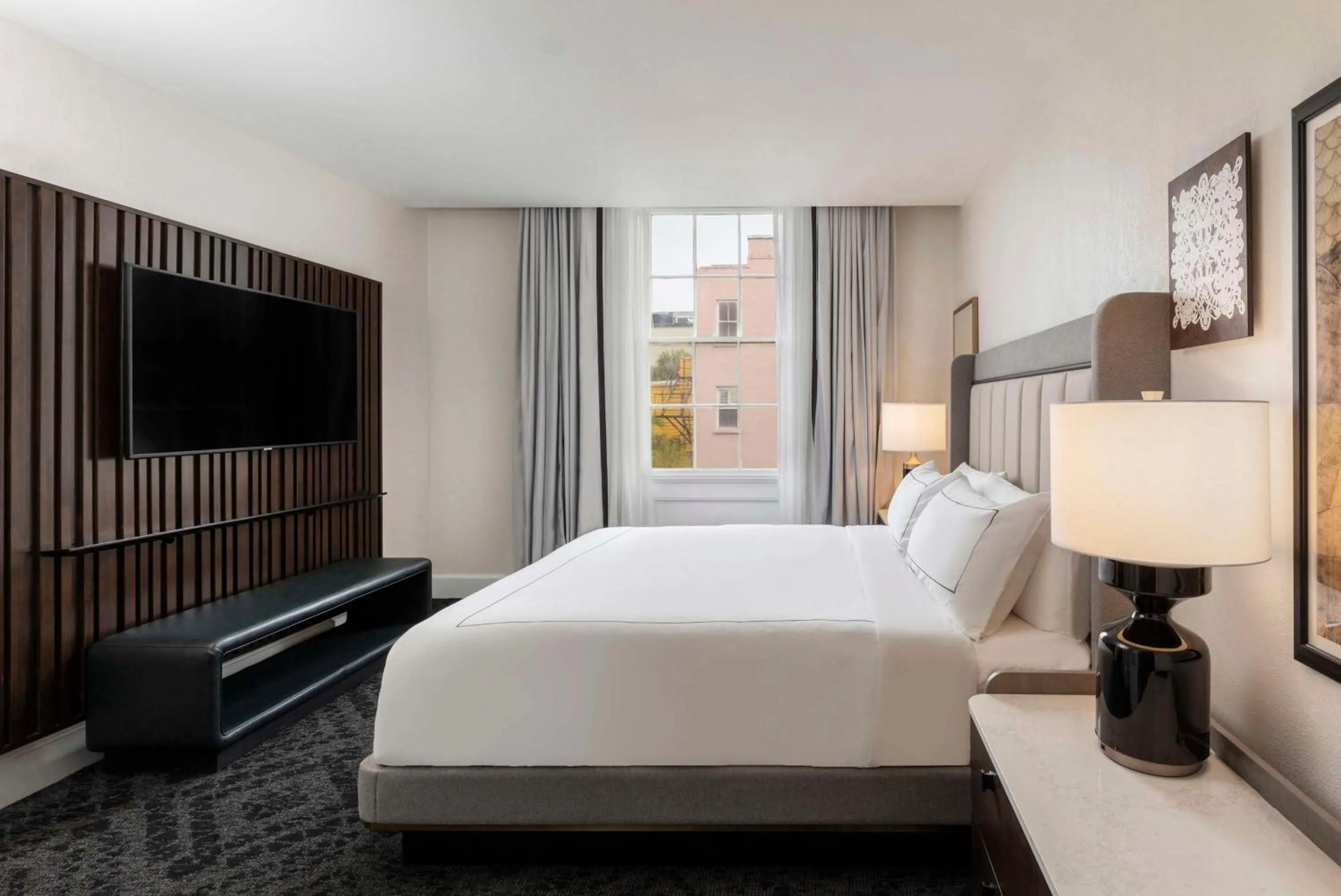 Bed in Mills House Charleston, Curio Collection by Hilton