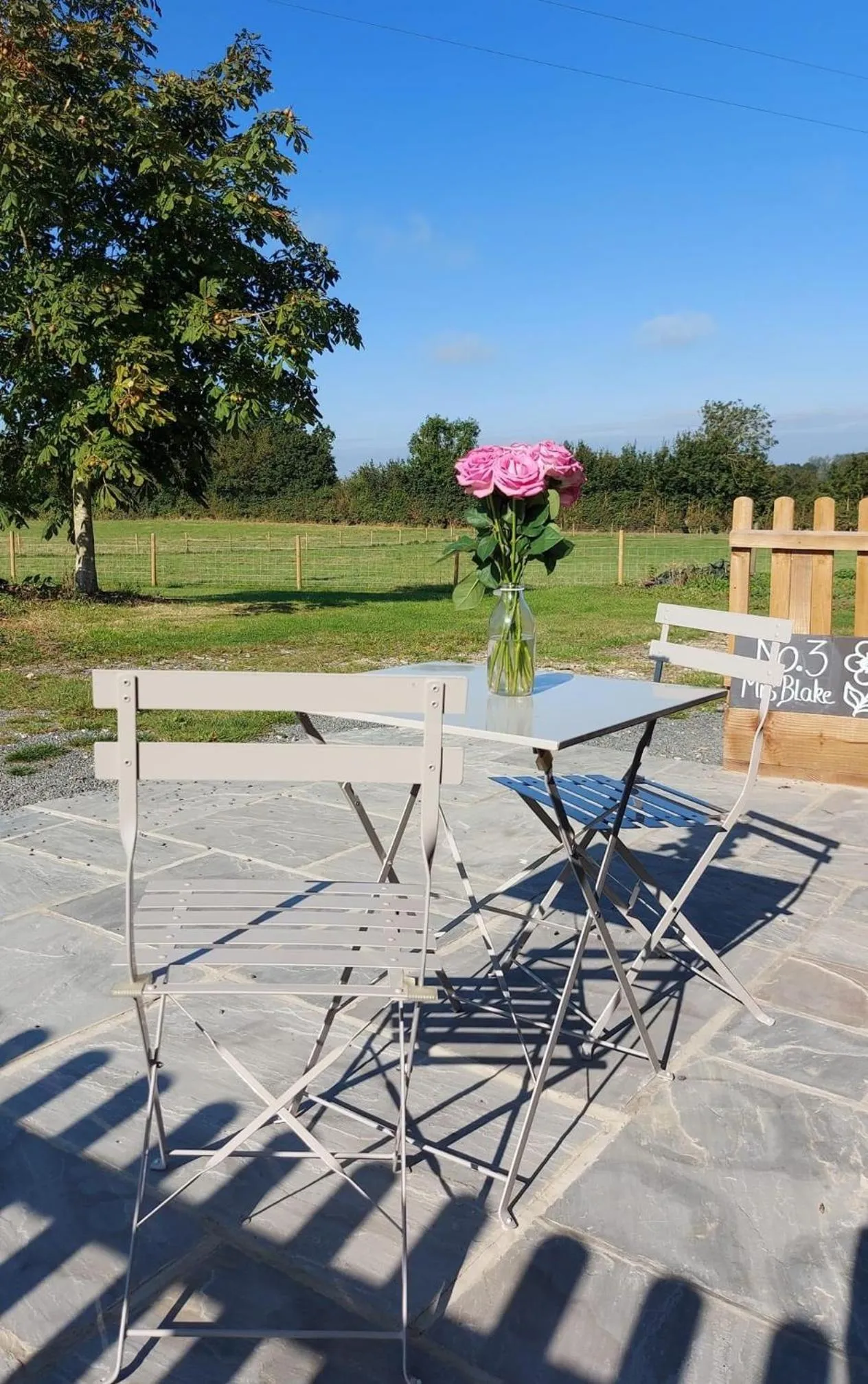Patio in Great Sampford B&B Sorrells farm