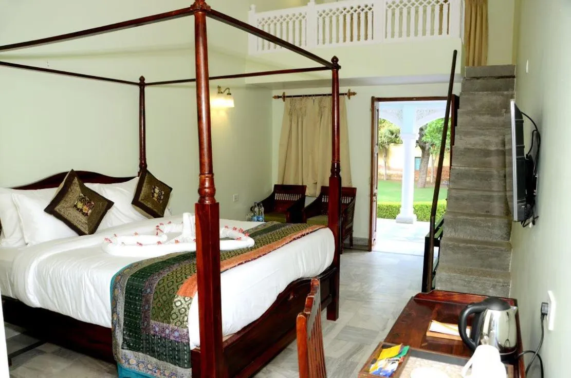 Photo of the whole room, Bed in Koolwal Kothi Zinc Journey by The Fern, Nawalgarh, Rajasthan