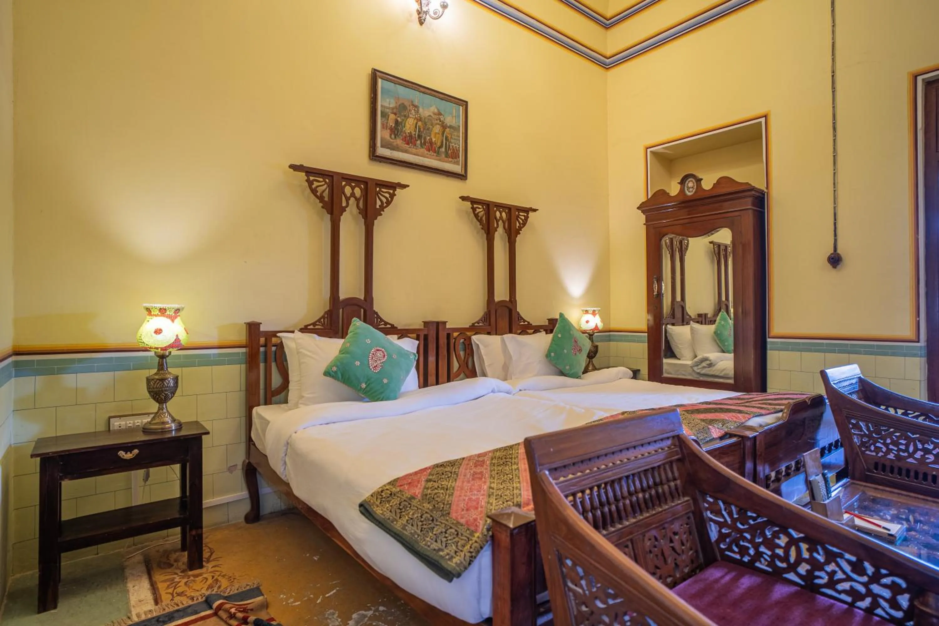 View (from property/room), Bed in Koolwal Kothi Zinc Journey by The Fern, Nawalgarh, Rajasthan