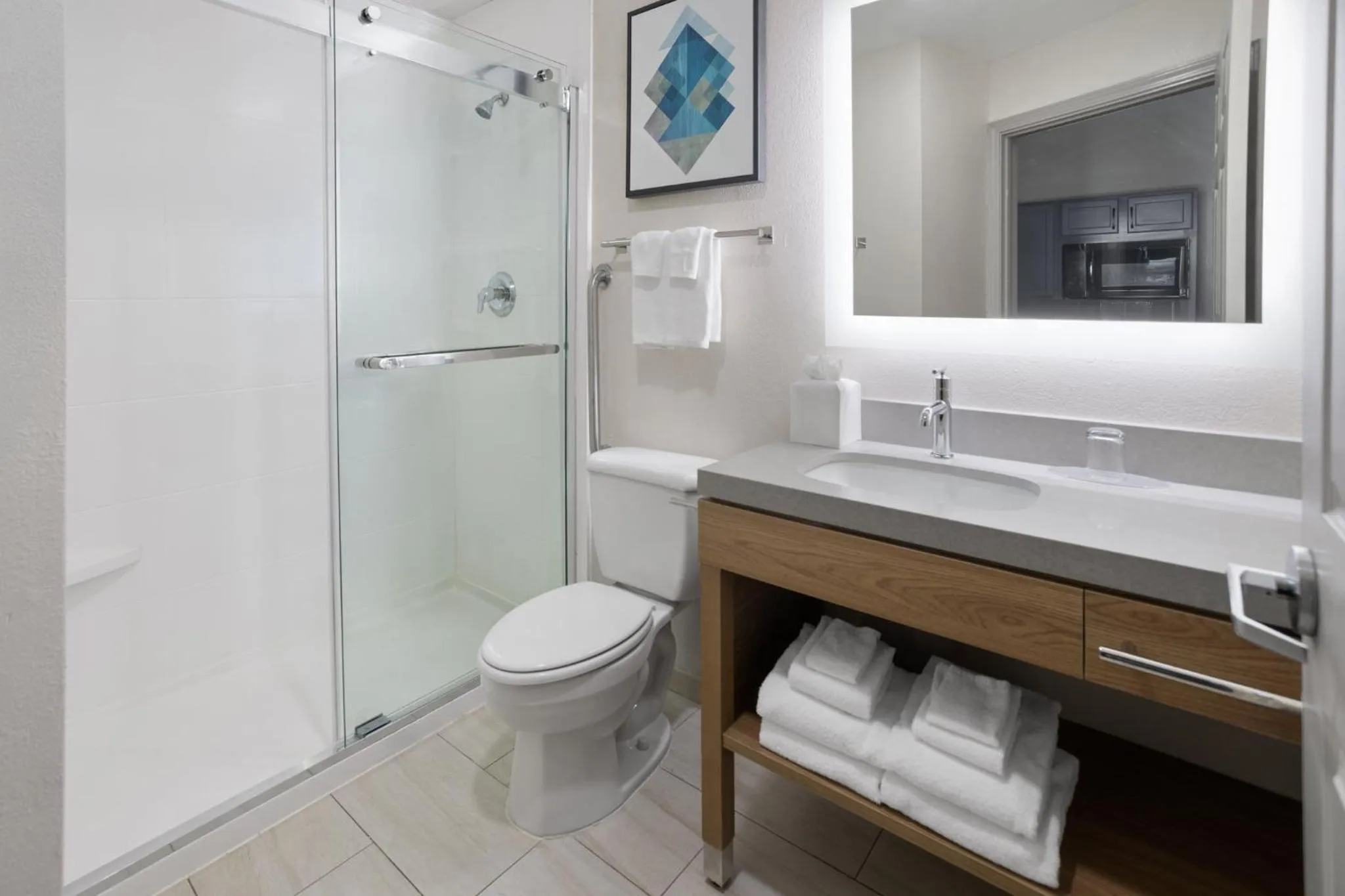 Bathroom in Candlewood Suites Aberdeen-Bel Air by IHG