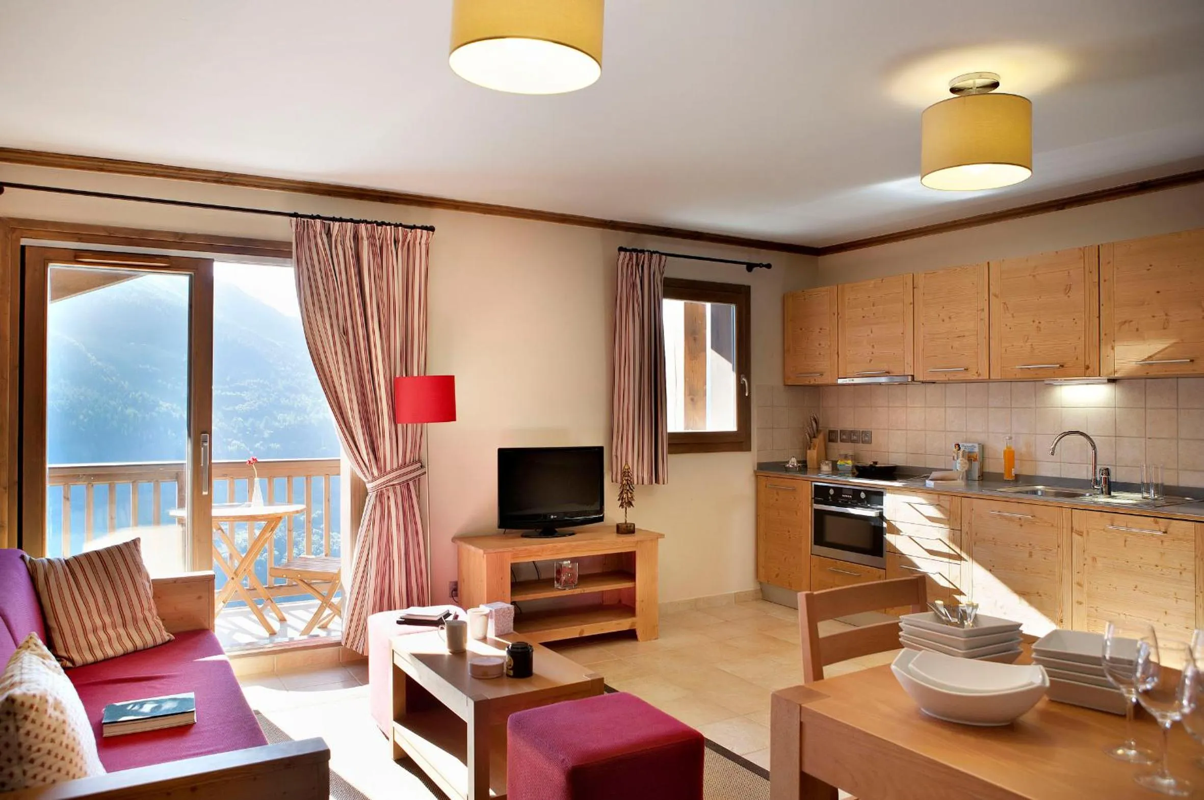 Living room in CGH Résidences & Spas Le Ruitor