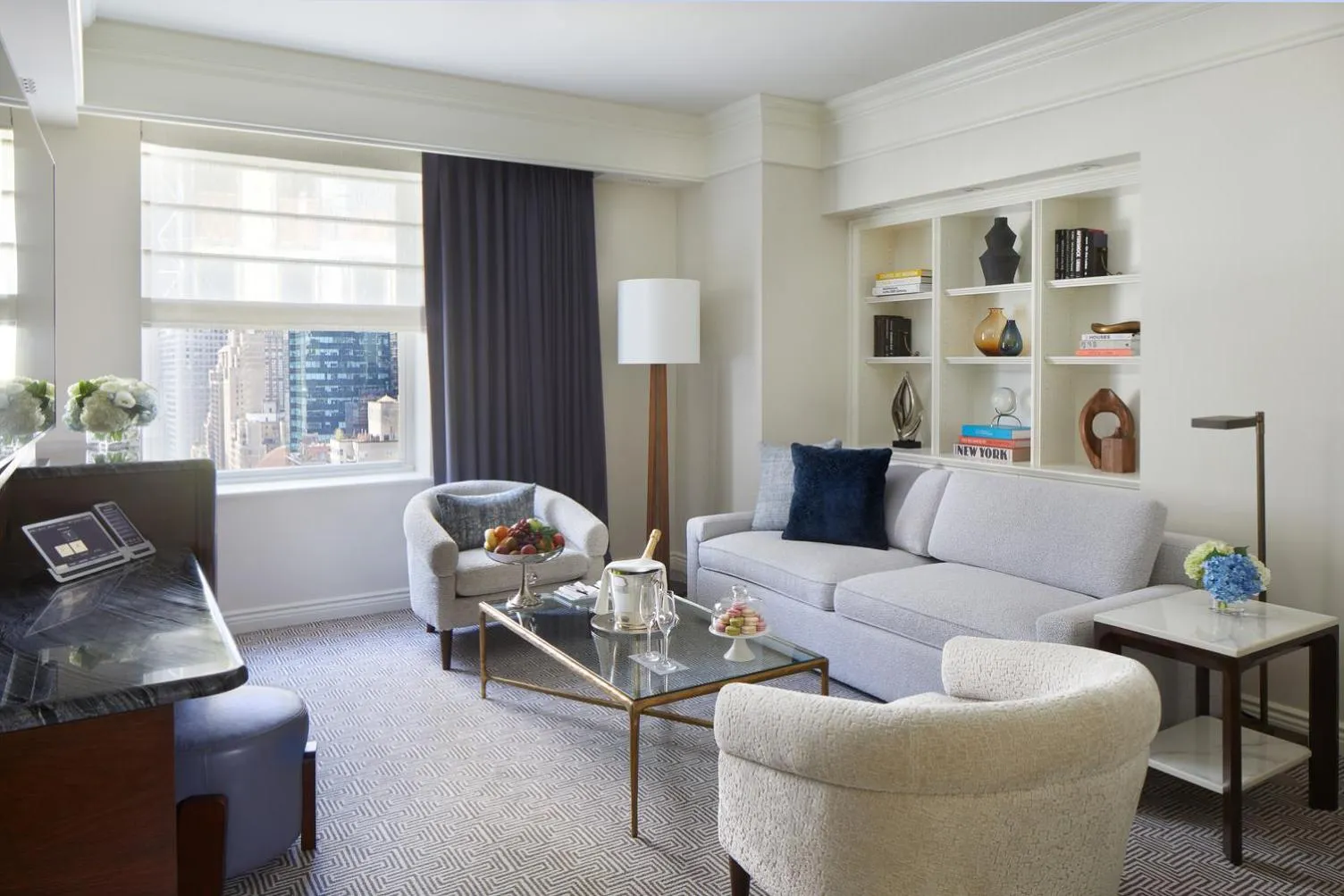 Living room in The Peninsula New York