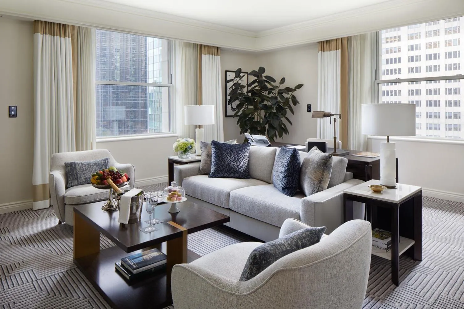 Living room in The Peninsula New York