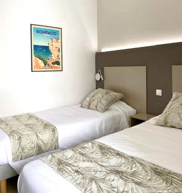 View (from property/room), Bed in Hotel Belvedere