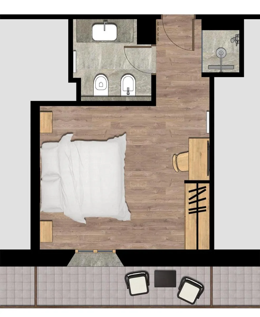 Bed in Hotel Sant'Orso - Mountain Lodge & Spa