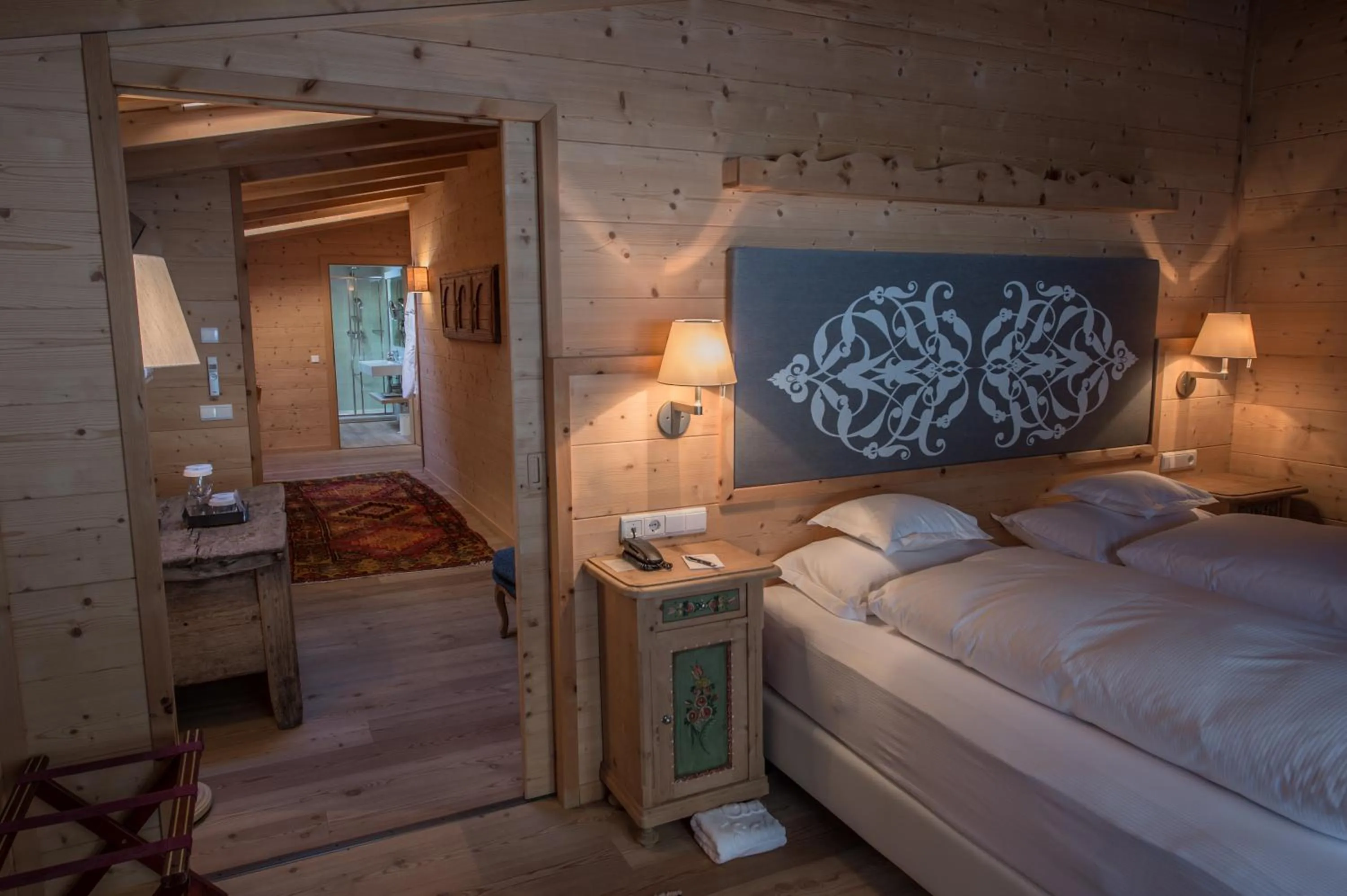 Bed in Hotel Ciasa Salares