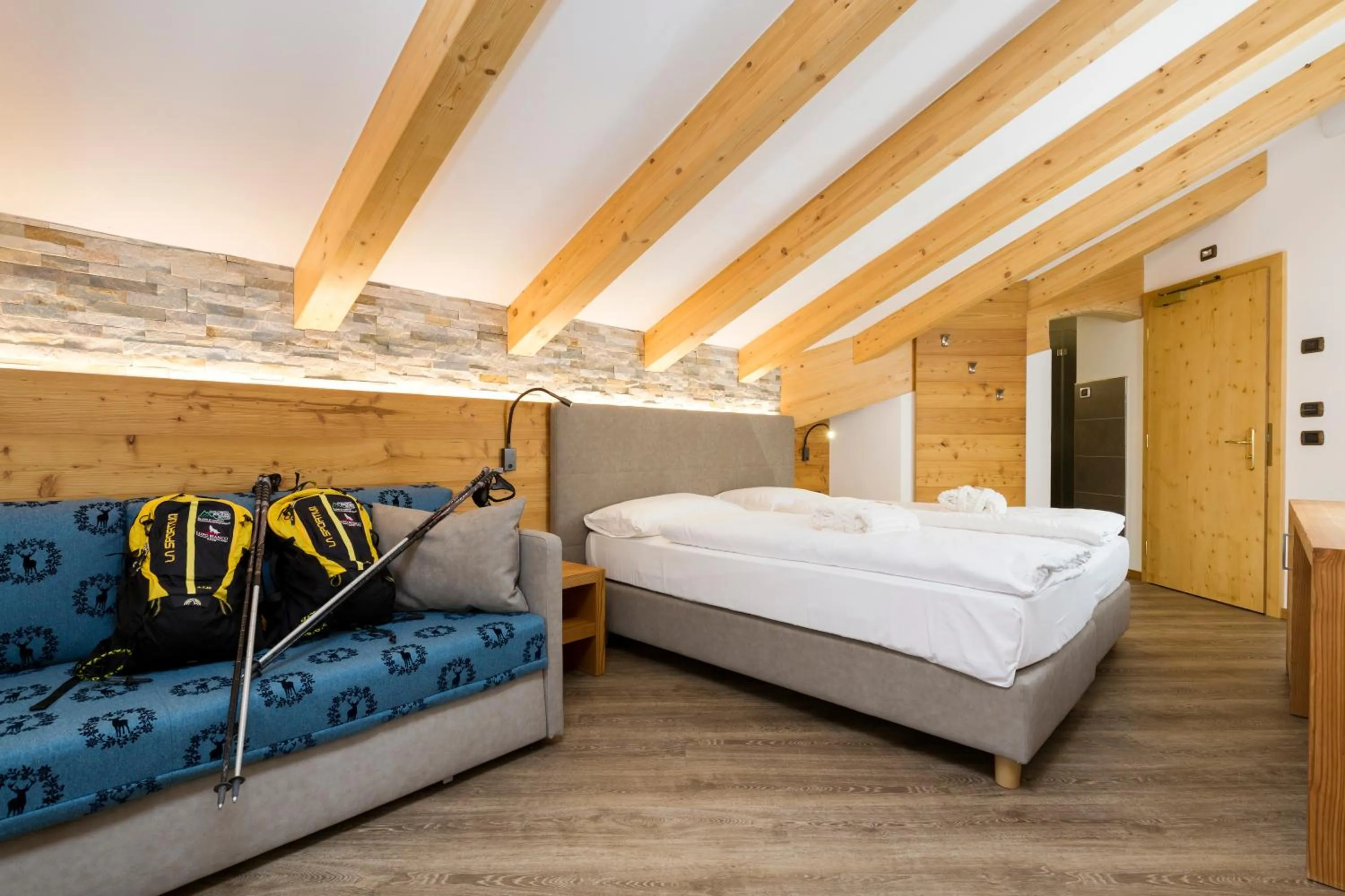 Bed in Wellness Hotel Lupo Bianco