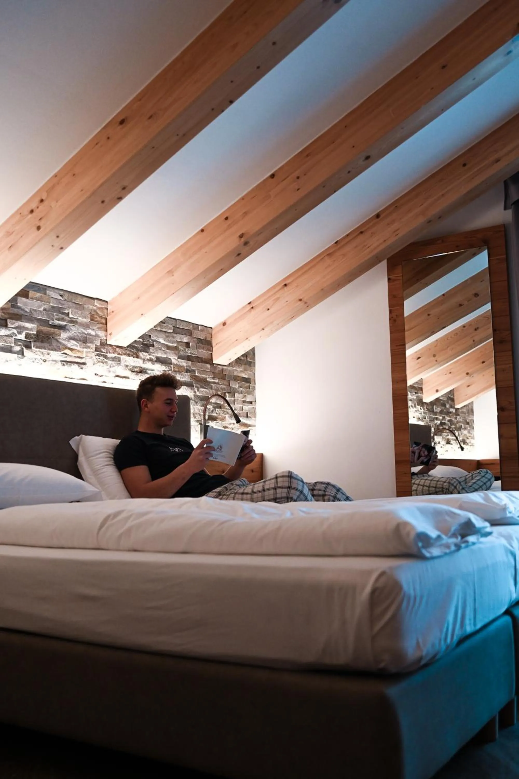 Bed in Wellness Hotel Lupo Bianco