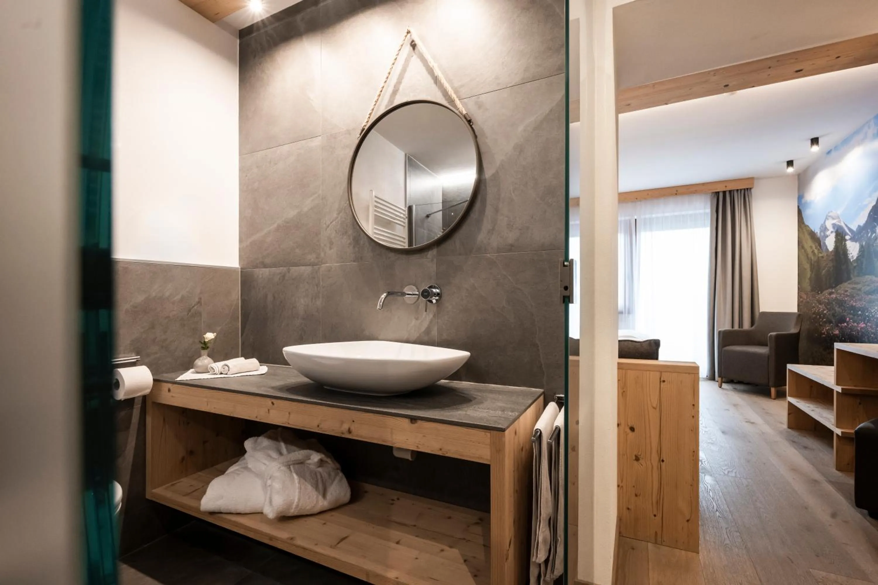 Bathroom in Naturhotel Miraval