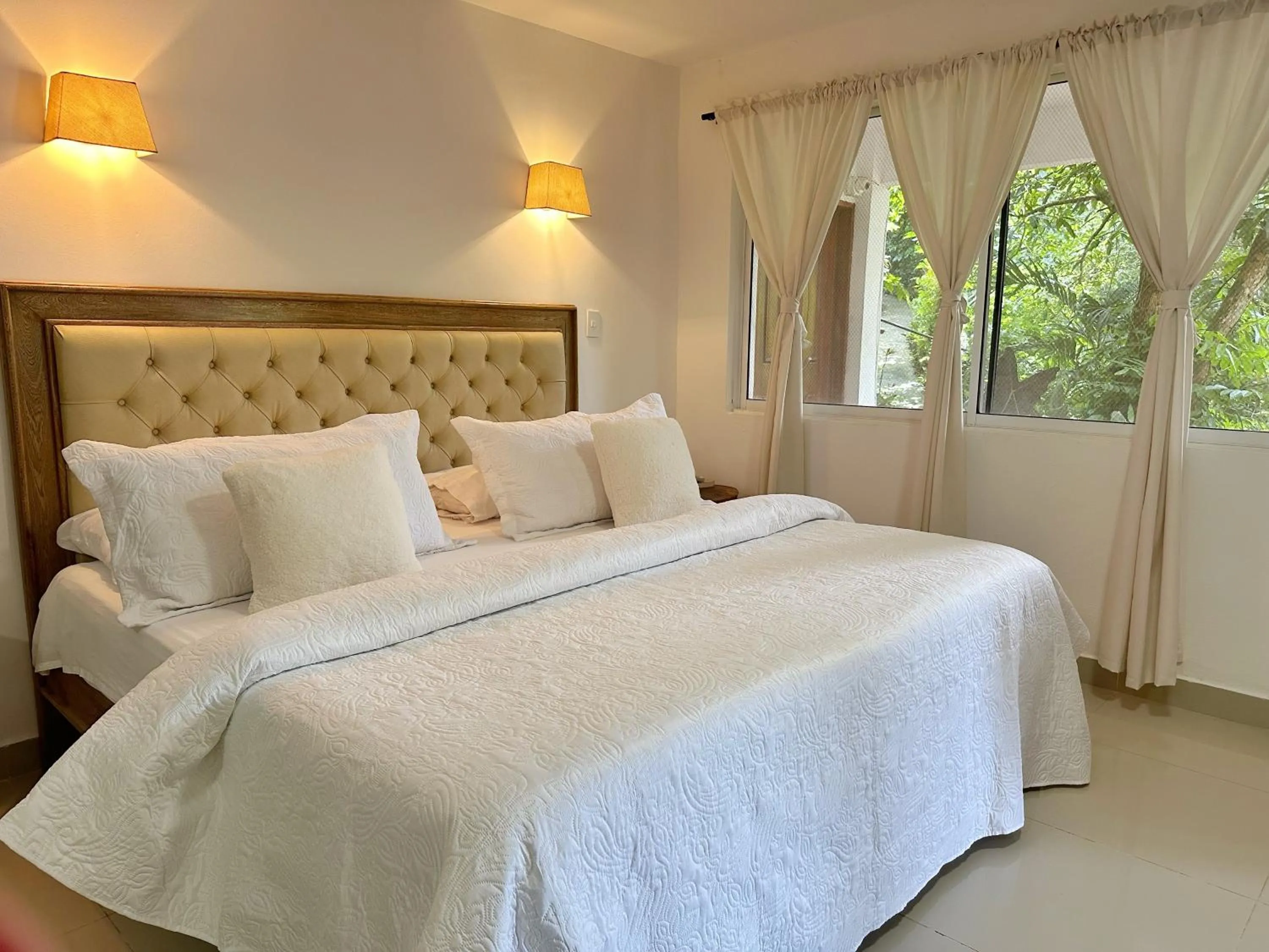 Bed in Hotel La Casablanca Tayrona