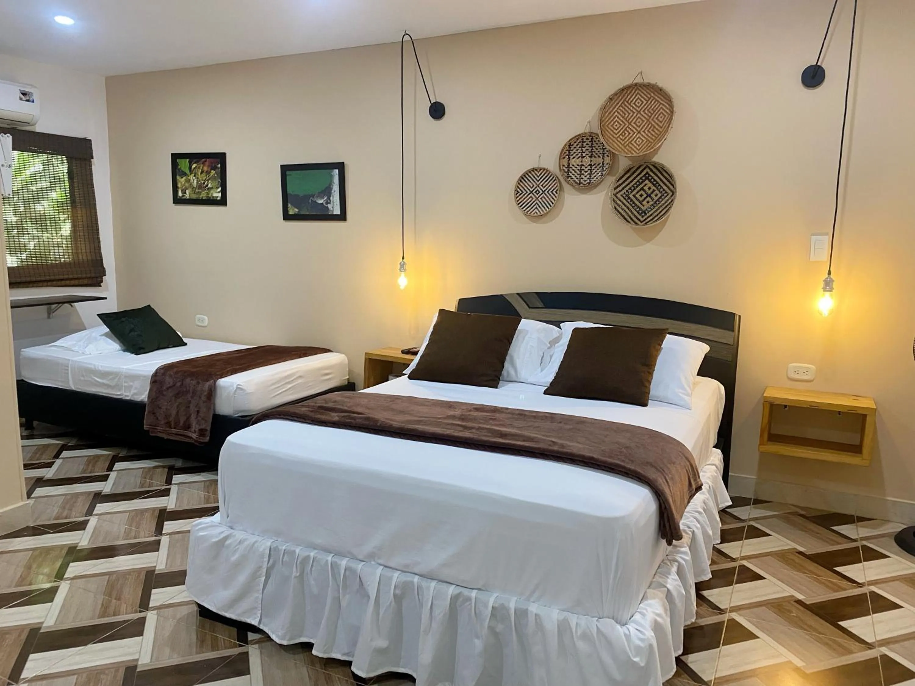 Bed in Hotel La Casablanca Tayrona