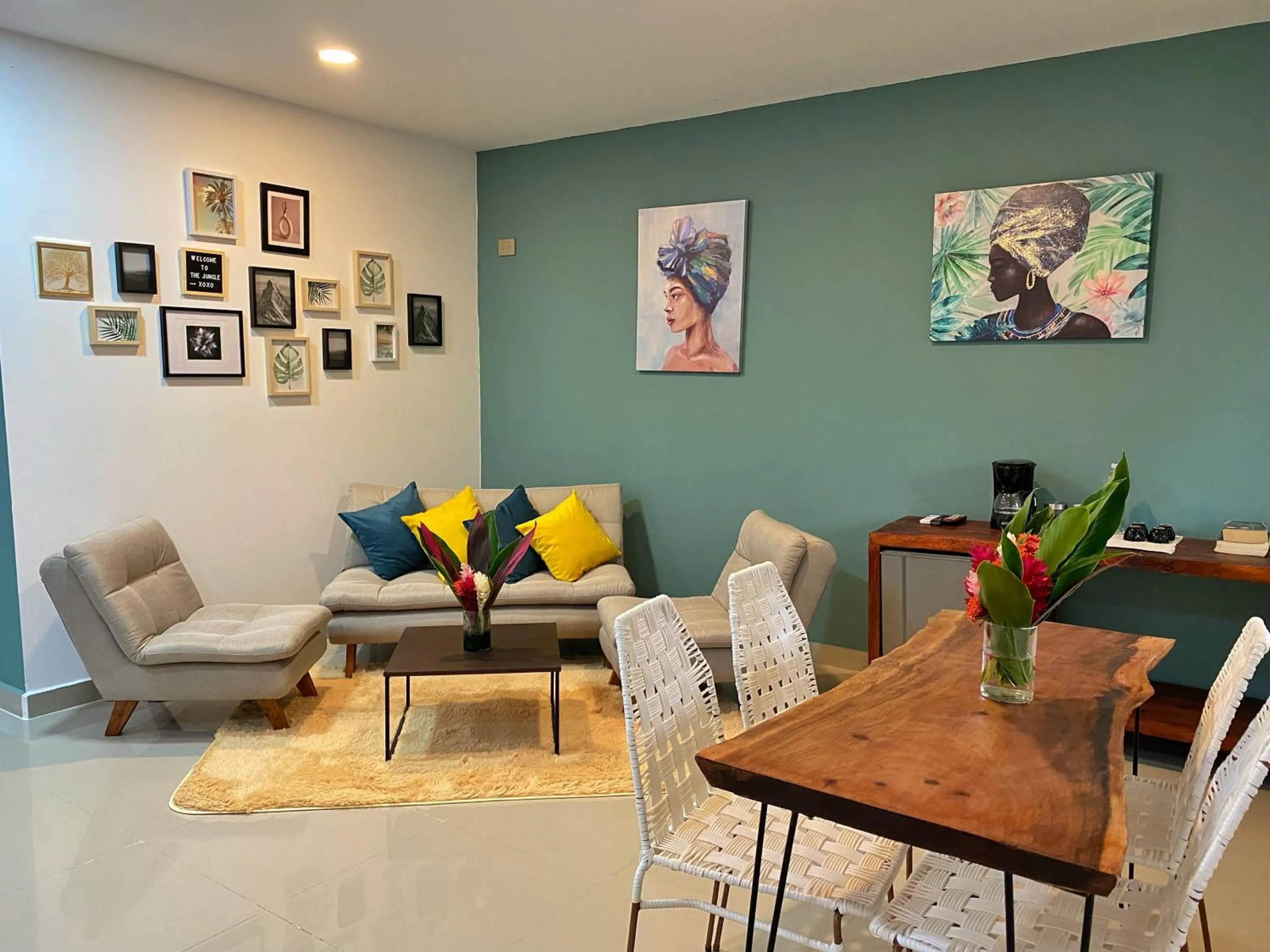 Living room in Hotel La Casablanca Tayrona