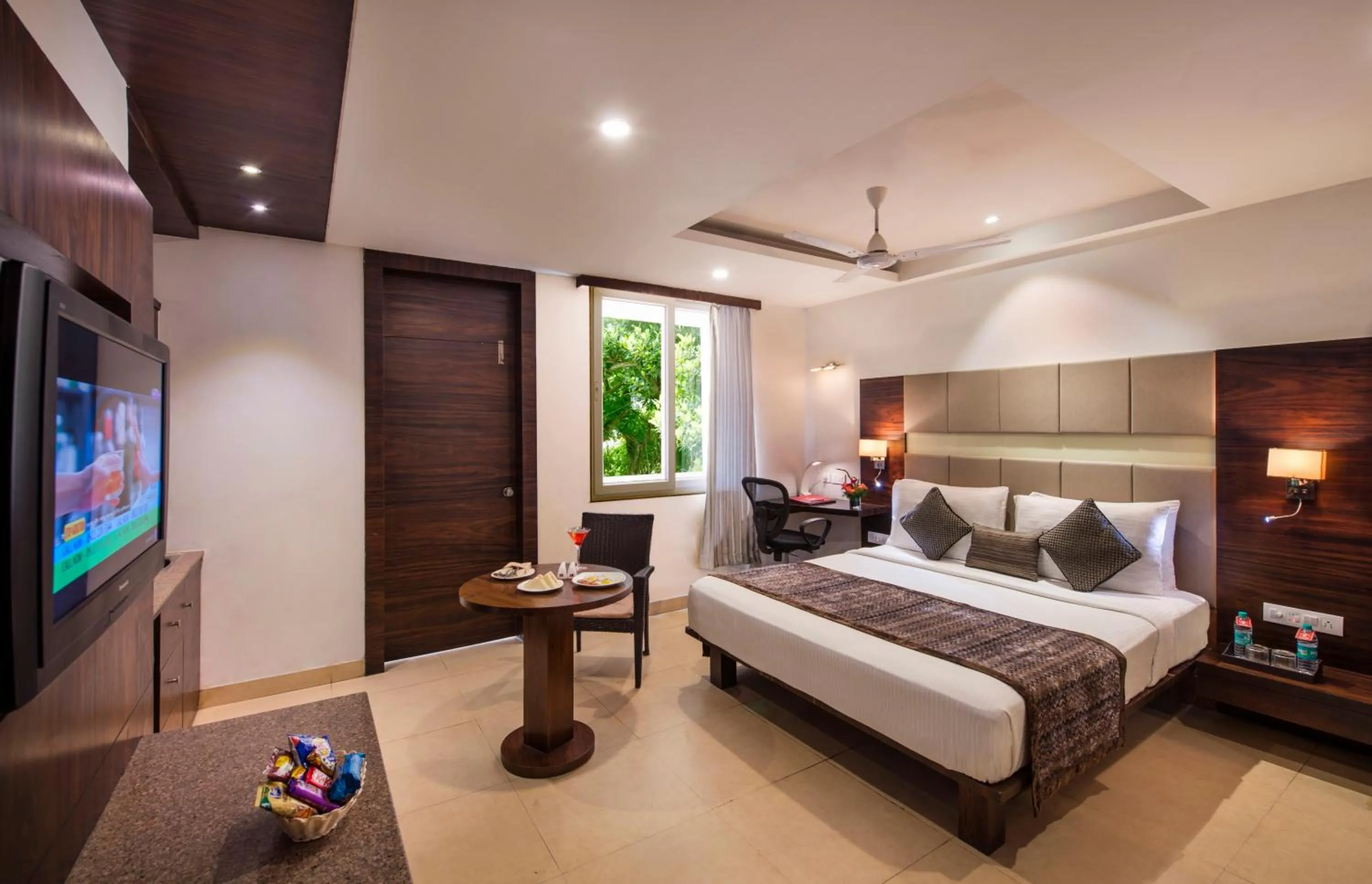 Garden view, Bed in Lords Eco Inn Bengaluru Jayanagar