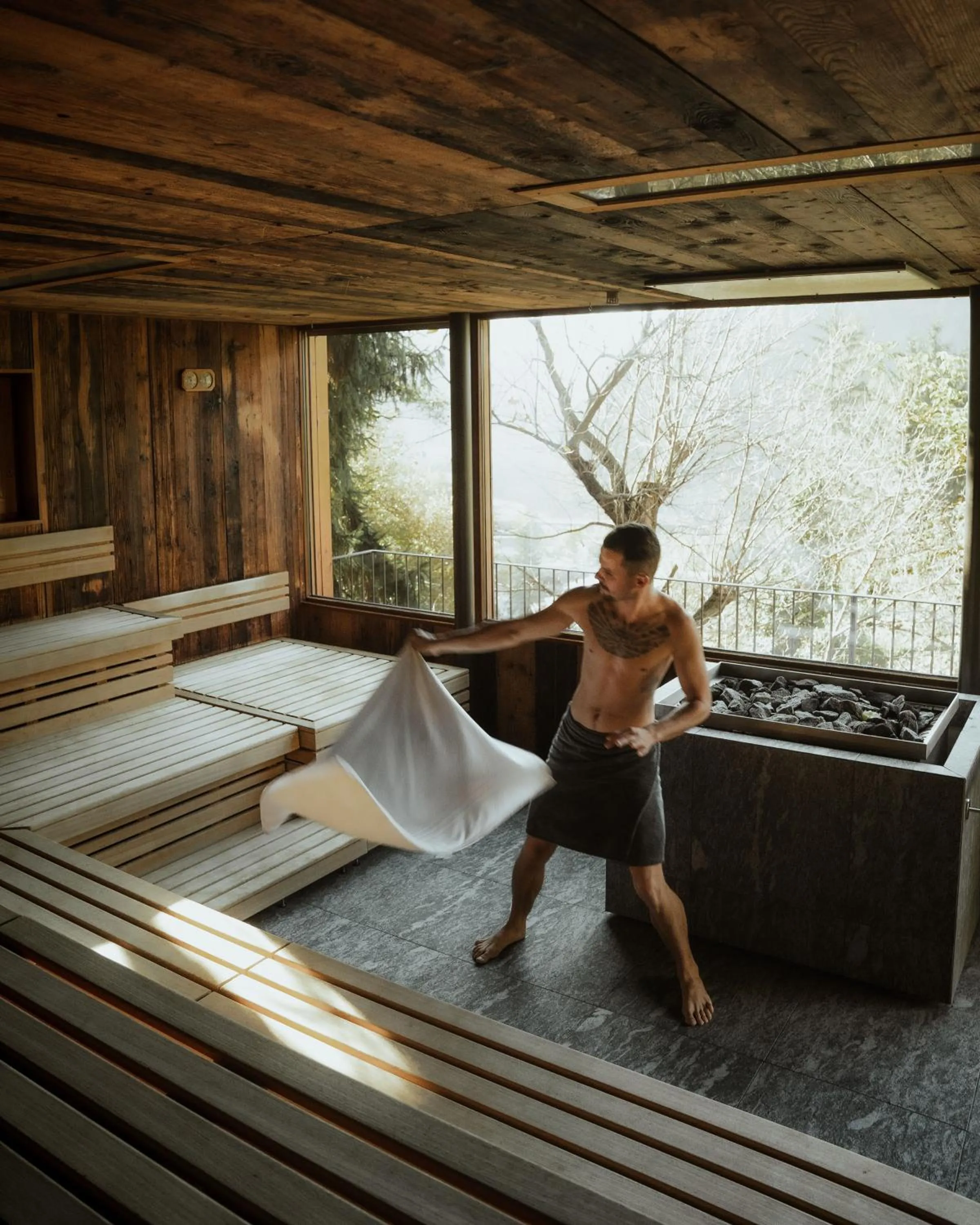 Sauna, Bed in Hotel Bad Fallenbach