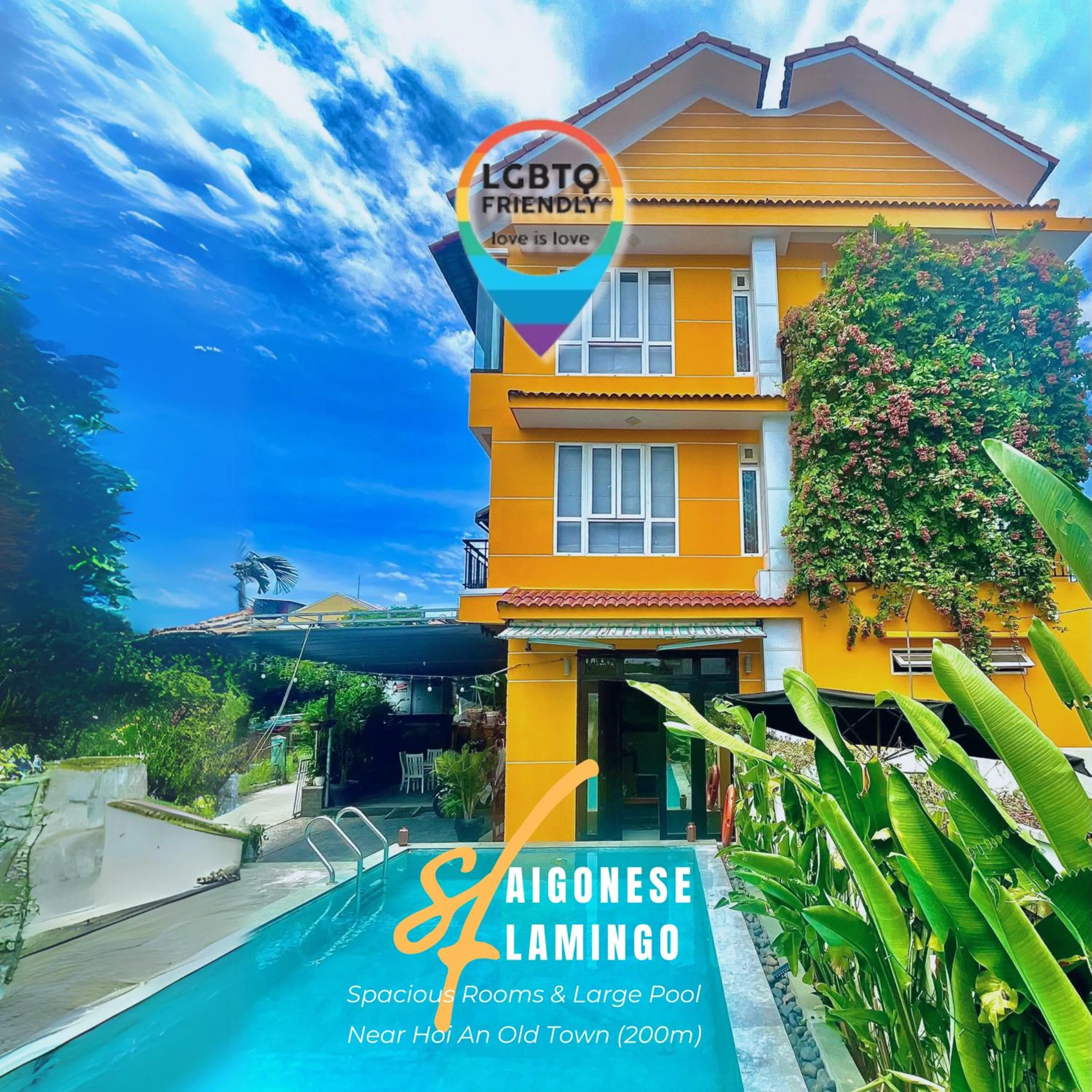 Staff in Flamingo Villa Homestay - Big Rooms with Balcony - Close to Hoi An Old Town 200m & Temple Bridge - Large Outside Pool for Sun Bathing